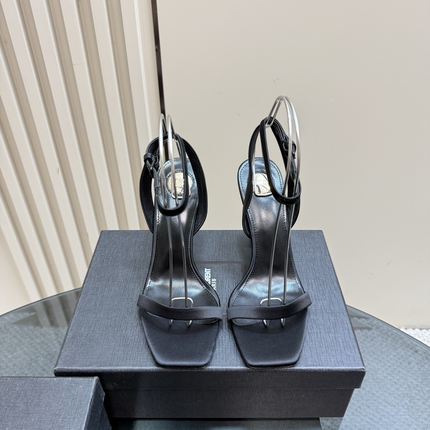 Saint Laurent Elegant Silk High Heel Sandals - Summer Collection 3 i1742756289651 9830 0 1