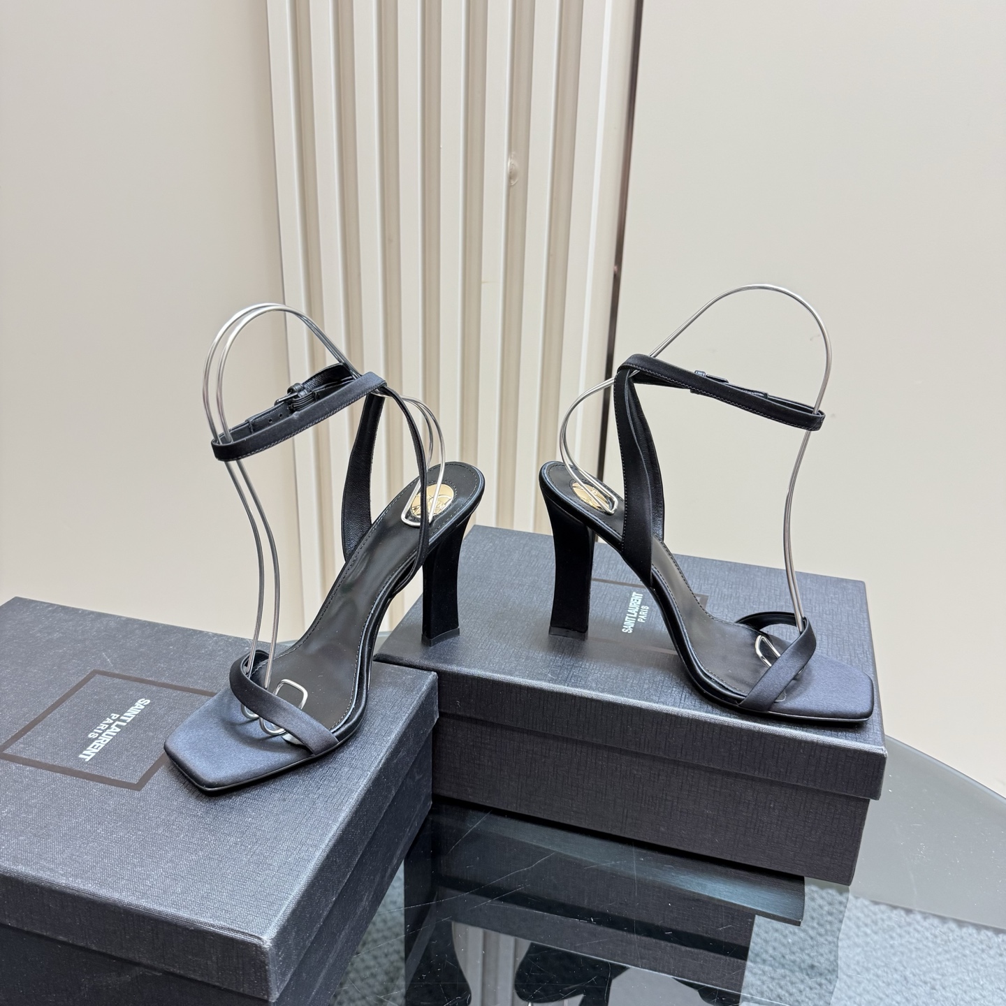 Saint Laurent Elegant Silk High Heel Sandals - Summer Collection 6 i1742756289652 3160 0 4