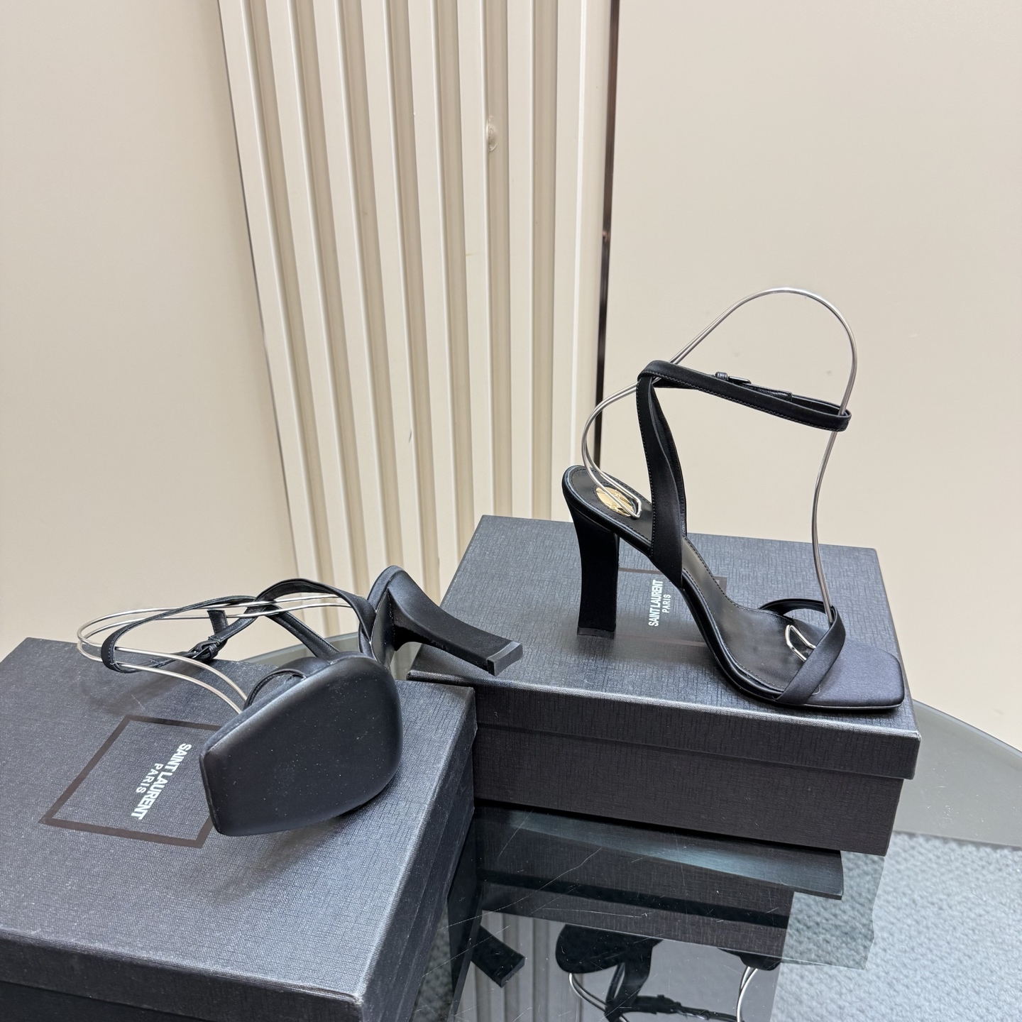 Saint Laurent Elegant Silk High Heel Sandals - Summer Collection 7 i1742756289654 1514 0 5