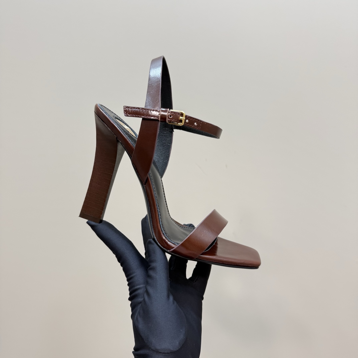 Saint Laurent 2025 Spring/Summer High Heel Sandals - Elegant Brown