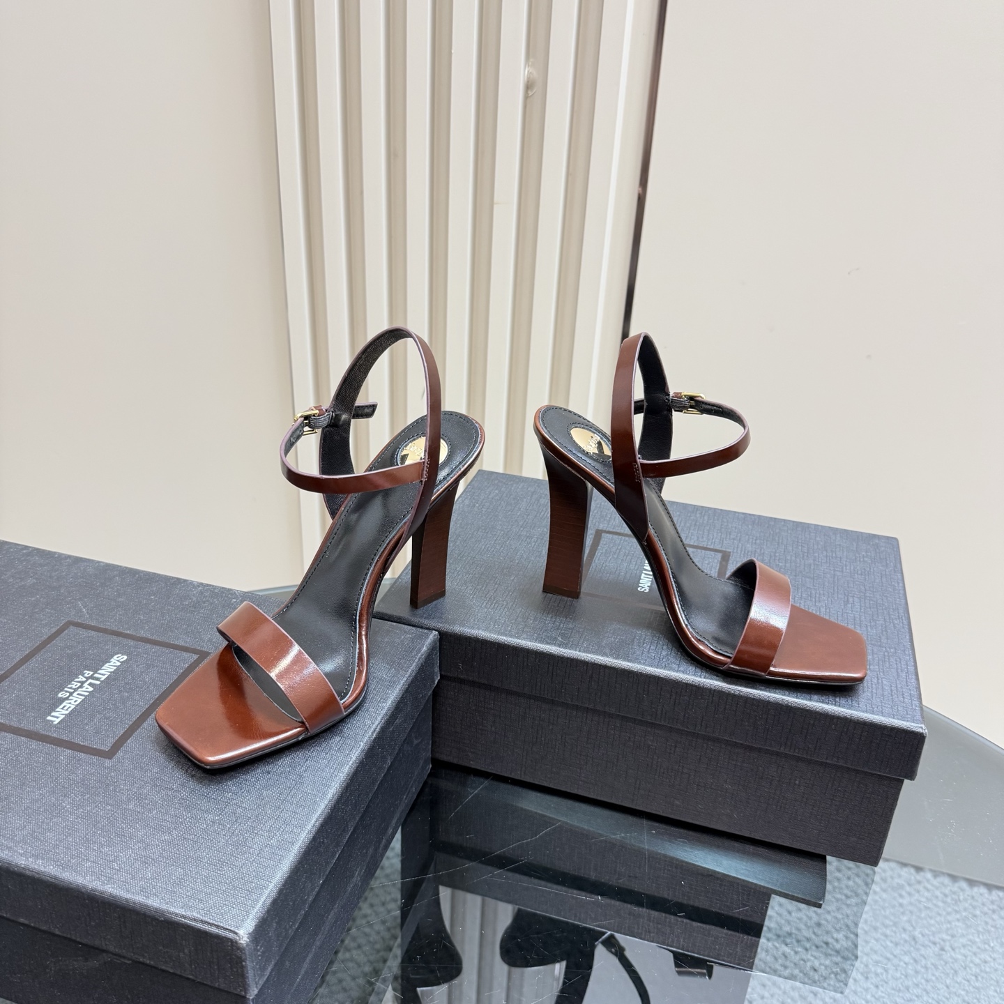 Saint Laurent 2025 Spring/Summer High Heel Sandals - Elegant Brown 7 i1742756508596 7033 0 4