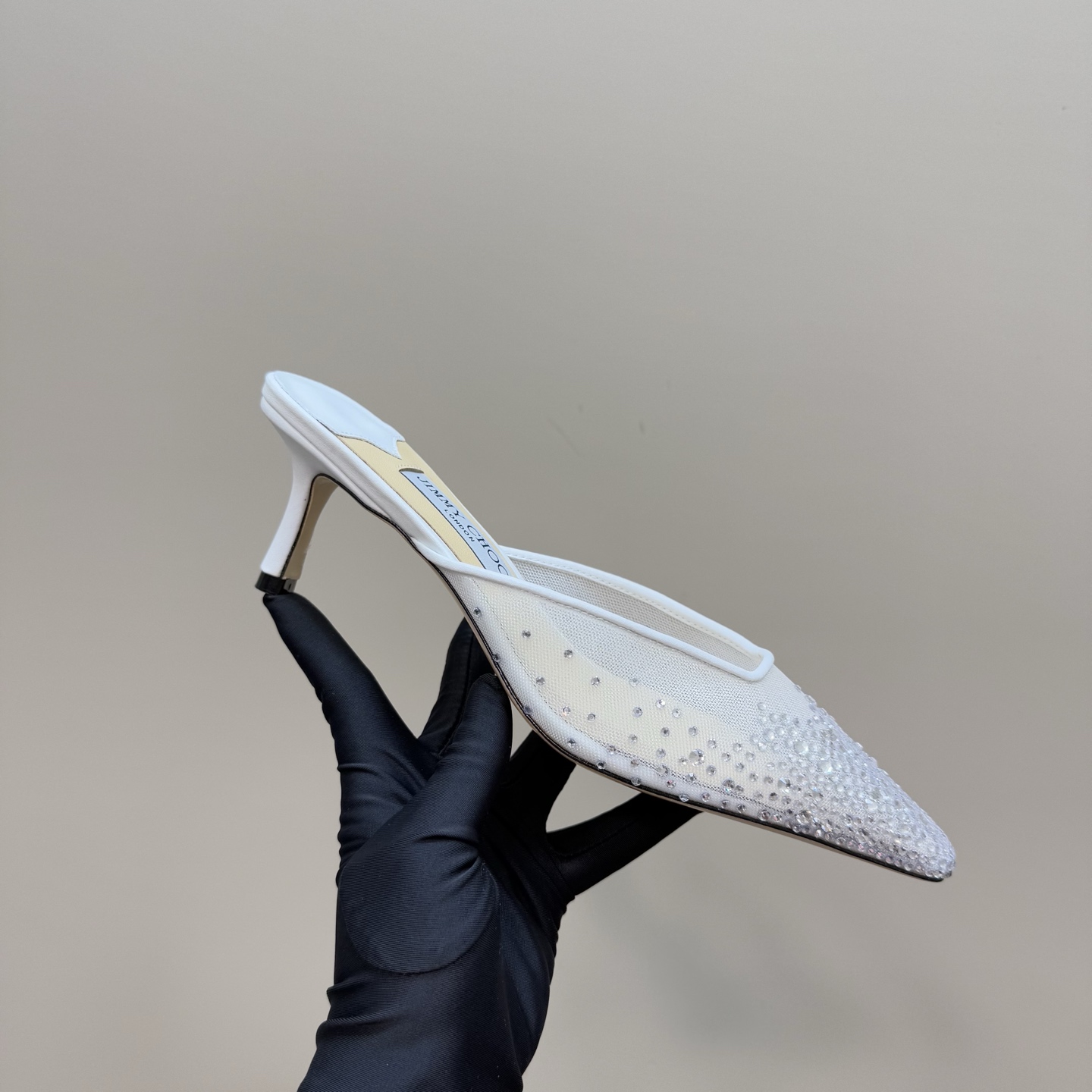 Jimmy Choo Women's Crystal Embellished Mesh Heeled Mules 2 i1743365984130 221 0 6