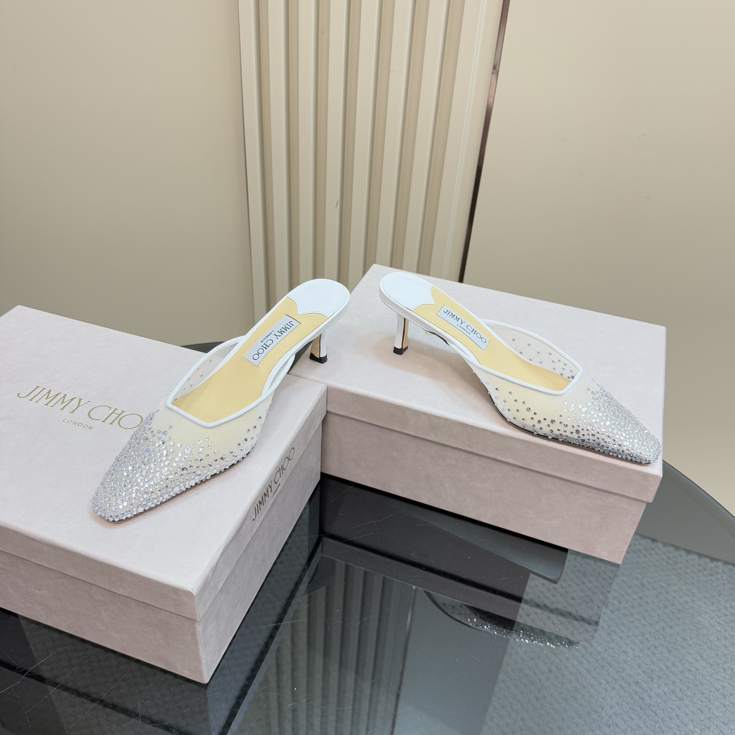 Jimmy Choo Women's Crystal Embellished Mesh Heeled Mules 7 i1743365985948 5818 0 4