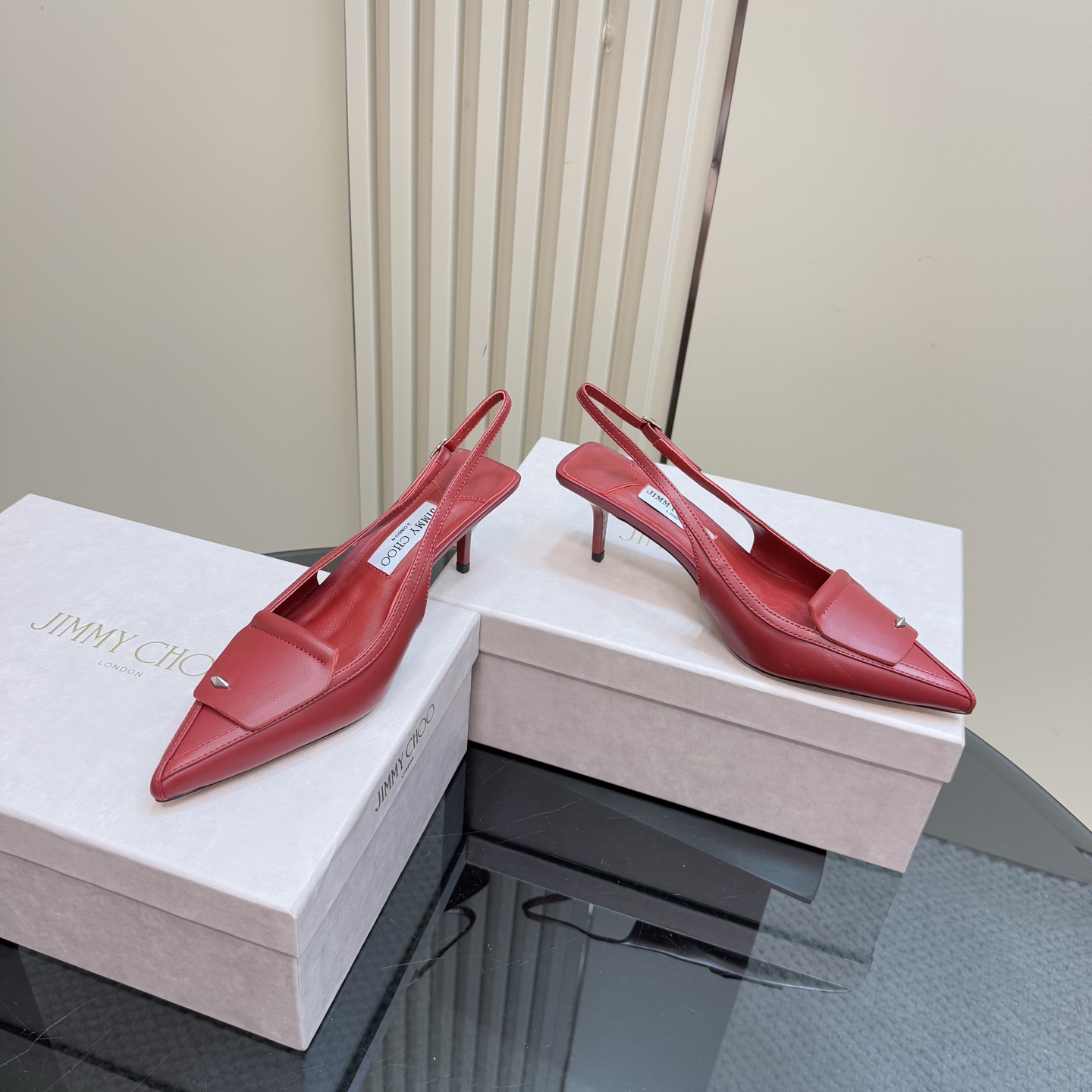 Jimmy Choo Slingback Heels: Elegant Leather Pointed Toe Pumps for Women 7 i1743367332358 6801 0 4