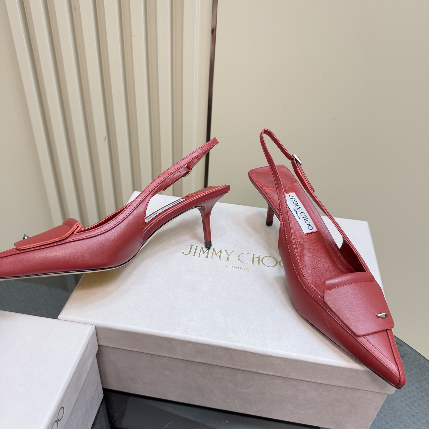 Jimmy Choo Slingback Heels: Elegant Leather Pointed Toe Pumps for Women 6 i1743367332371 5637 0 2