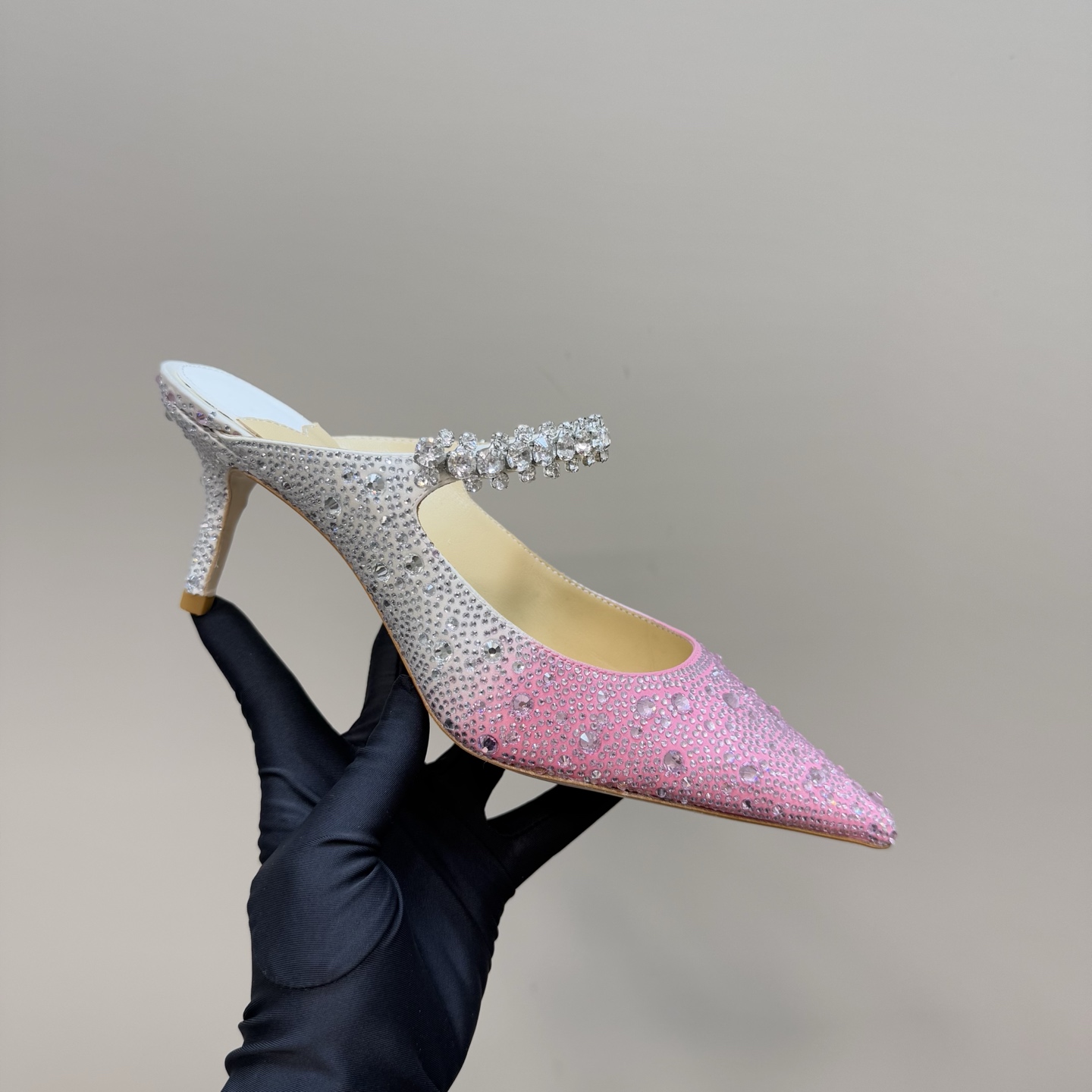 Jimmy Choo Crystal Embellished Pointed Toe High Heel Sandals - Pink/Silver 2 i1743367587164 5373 0 7