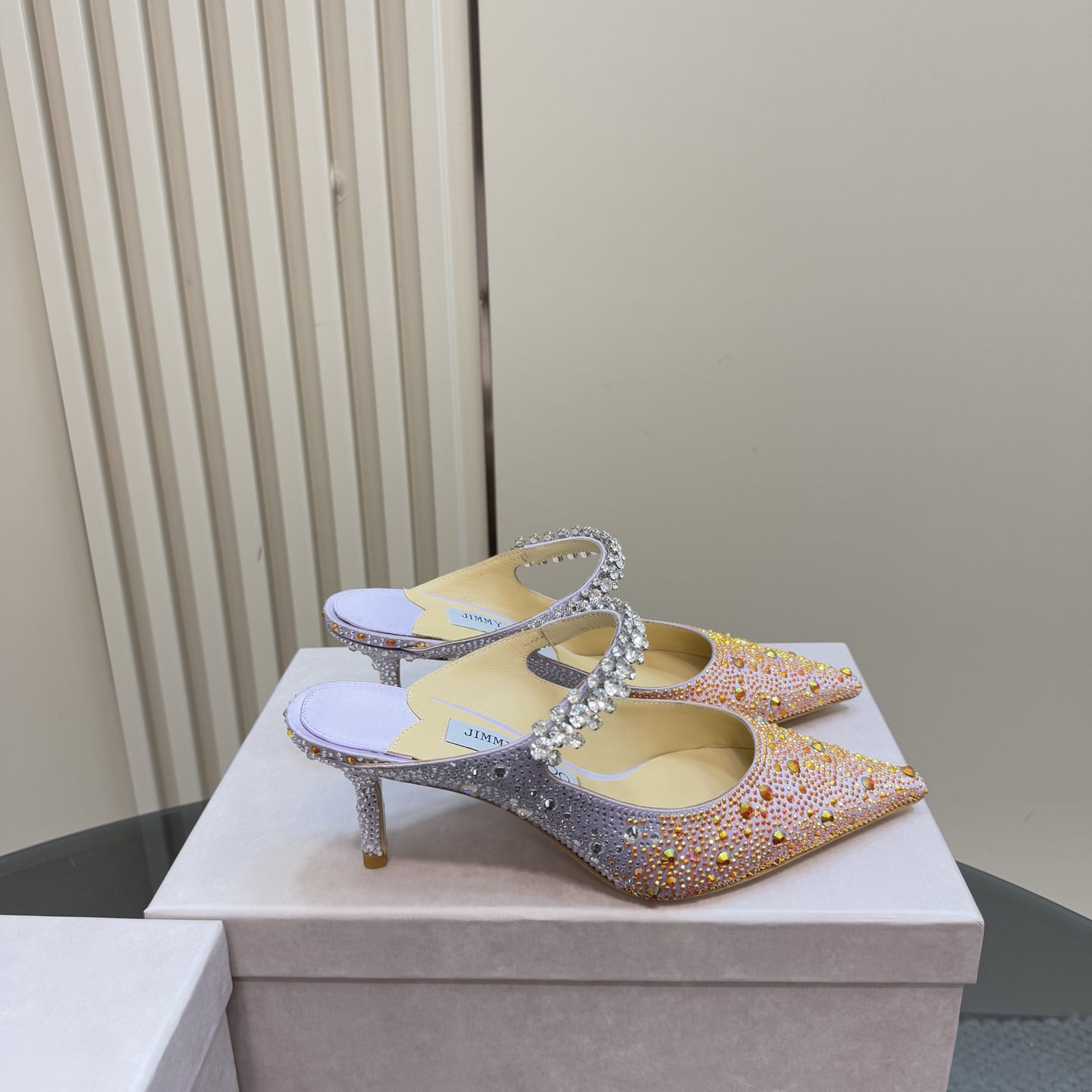 Jimmy Choo Crystal Embellished Pointed Toe Heeled Sandals, Luxury Party Shoe 6 i1743367630845 219 0 3