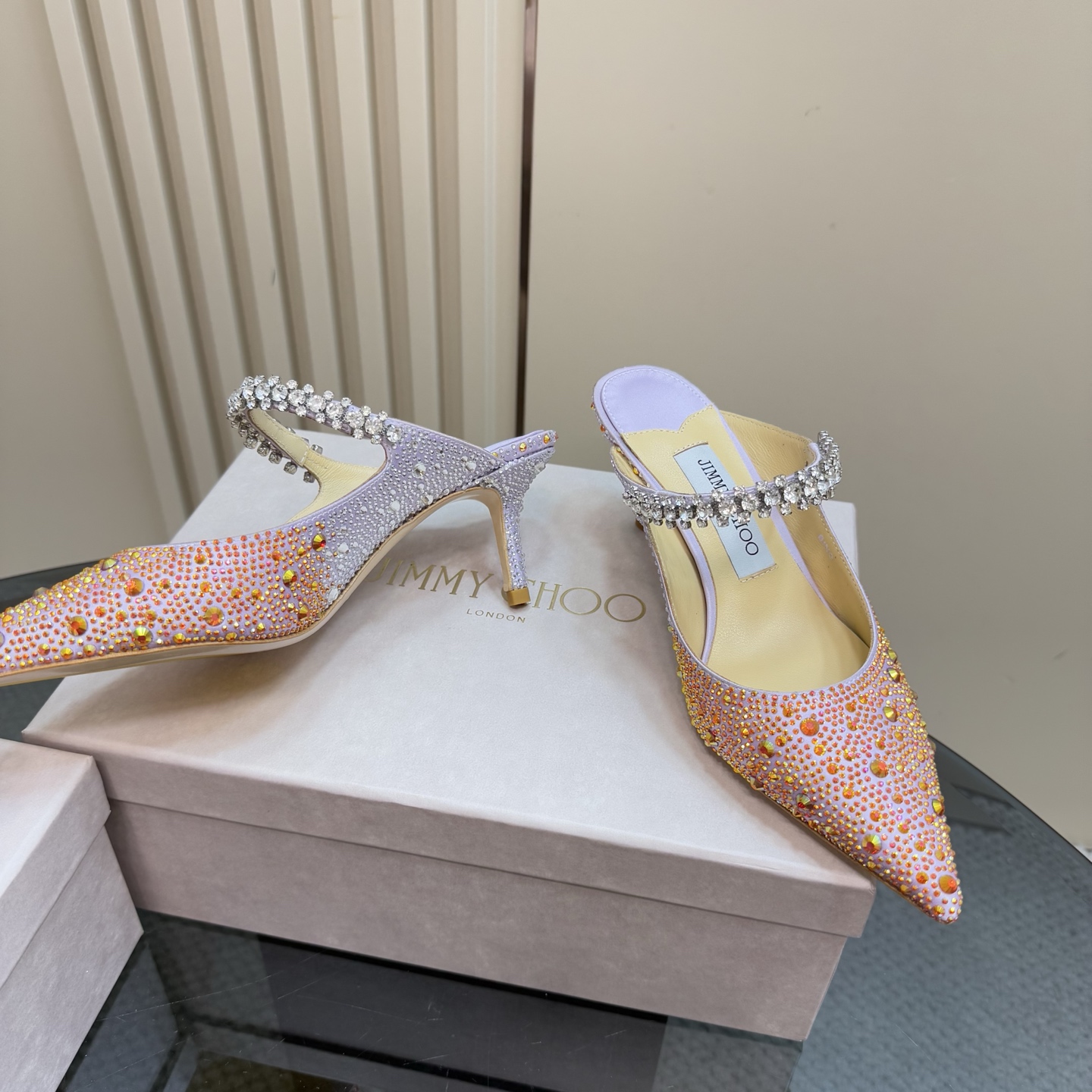 Jimmy Choo Crystal Embellished Pointed Toe Heeled Sandals, Luxury Party Shoe 5 i1743367632457 5746 0 2
