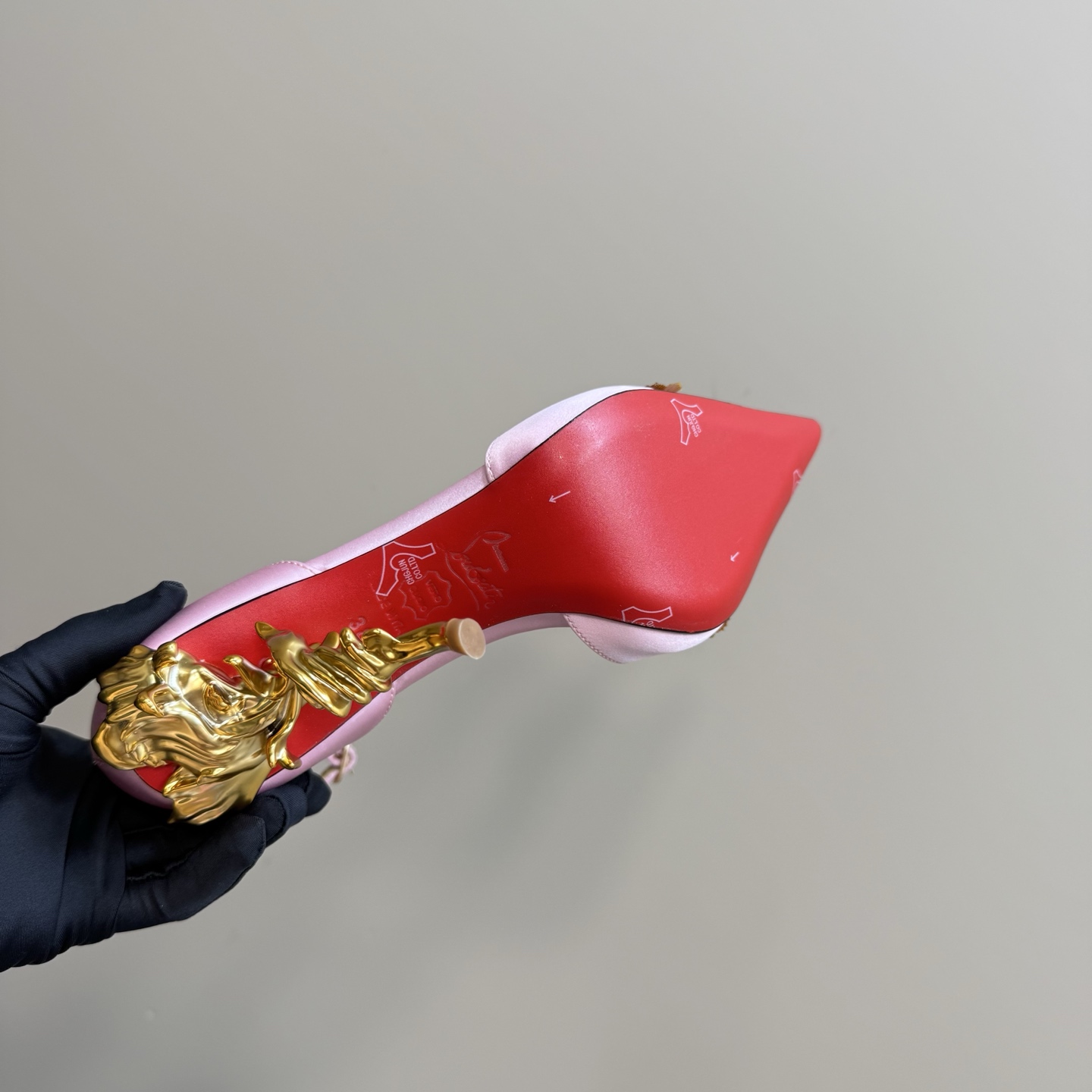Christian Louboutin Pink Silk Flower Embellished Heels Ankle Strap Pumps 11 i1743423471061 8022 0 9