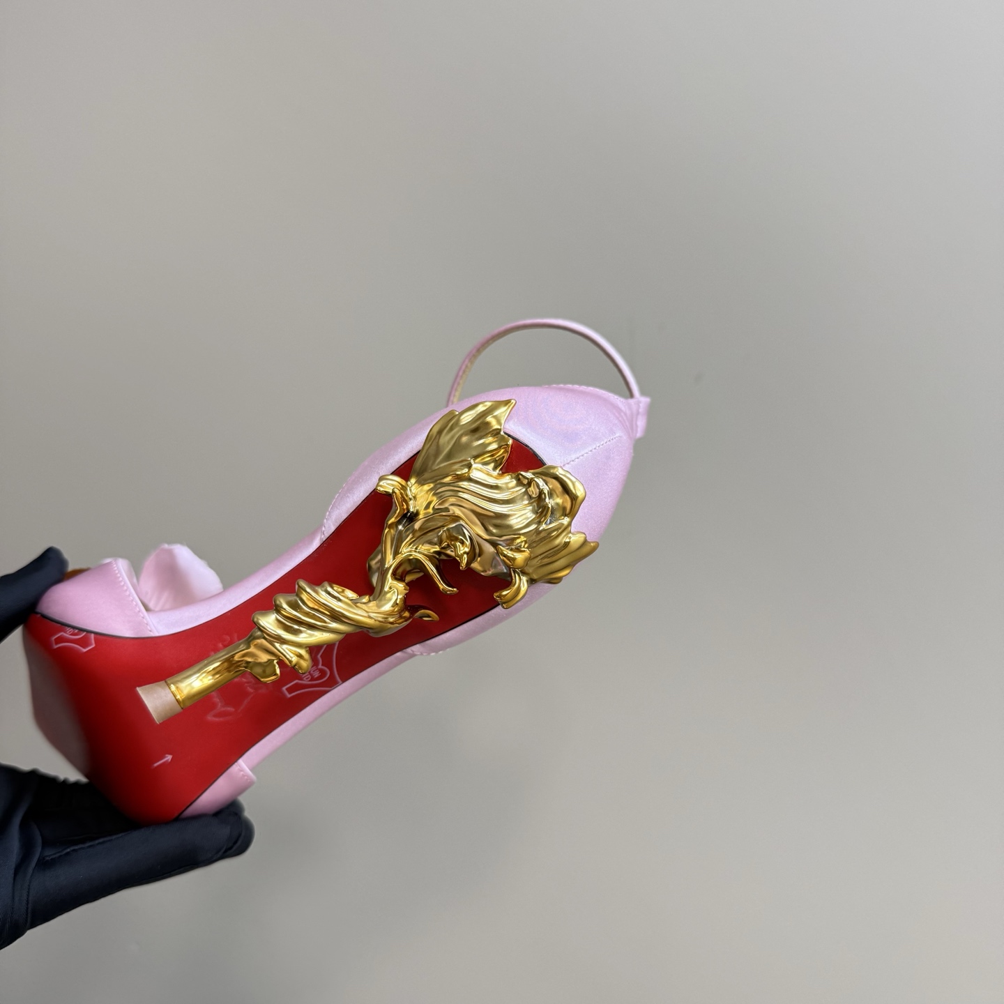 Christian Louboutin Pink Silk Flower Embellished Heels Ankle Strap Pumps 10 i1743423494451 462 0 8