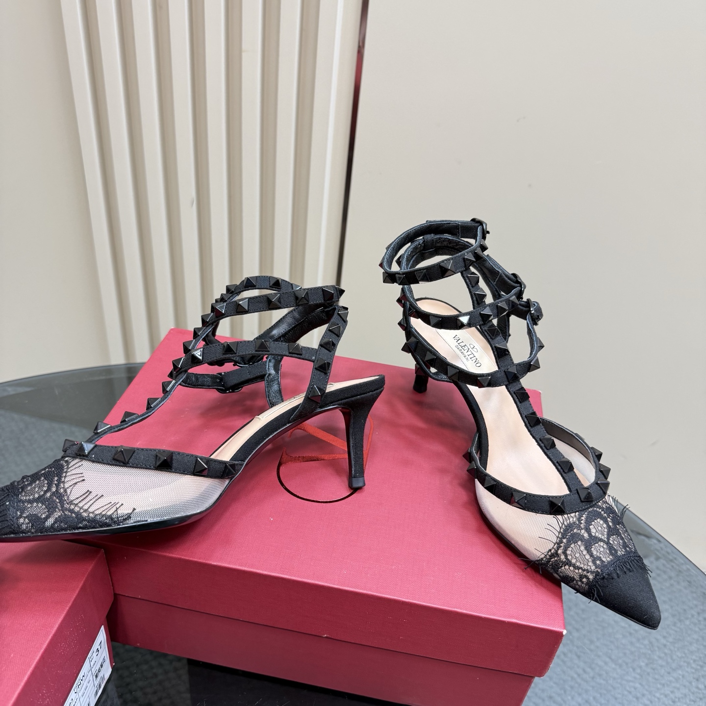 VALENTINO Women's Studded Lace Pointed Toe Sandals, Elegant and Comfortable 5 i1743835076043 3706 0 2
