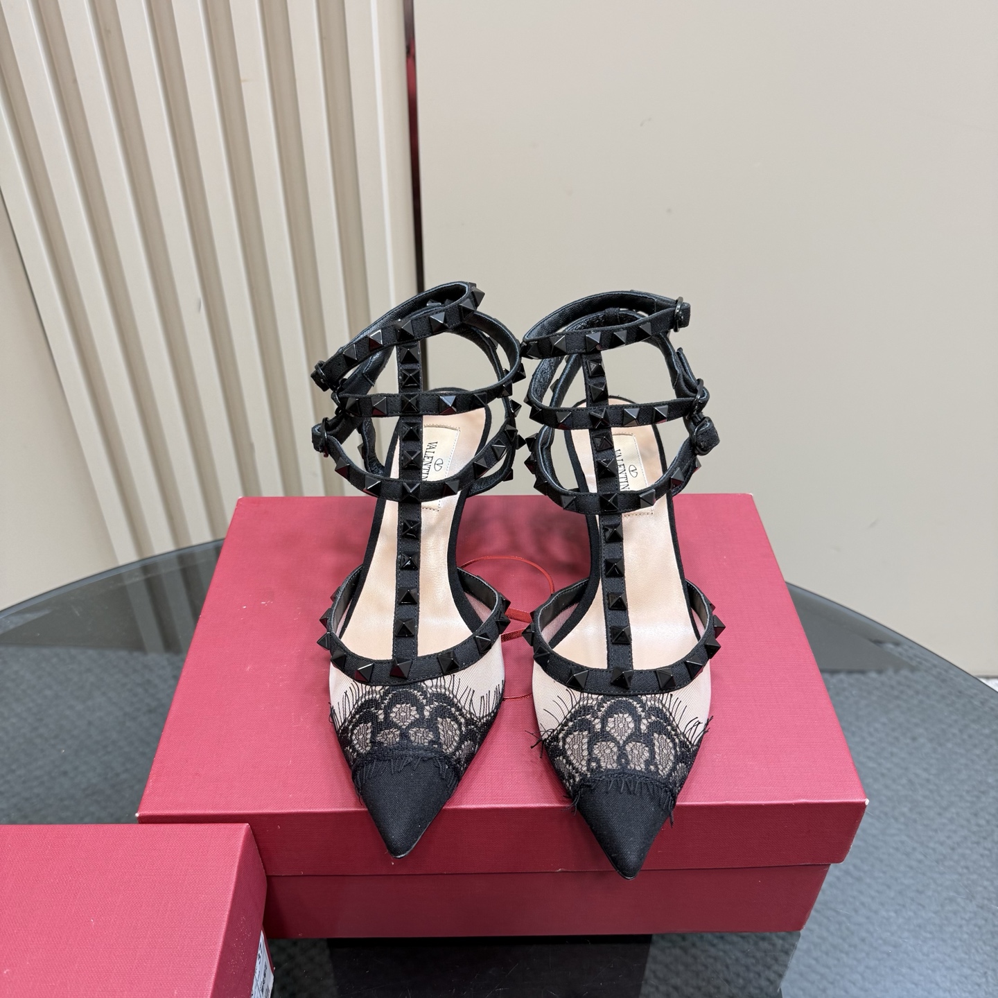 VALENTINO Women's Studded Lace Pointed Toe Sandals, Elegant and Comfortable 4 i1743835077319 3964 0 1