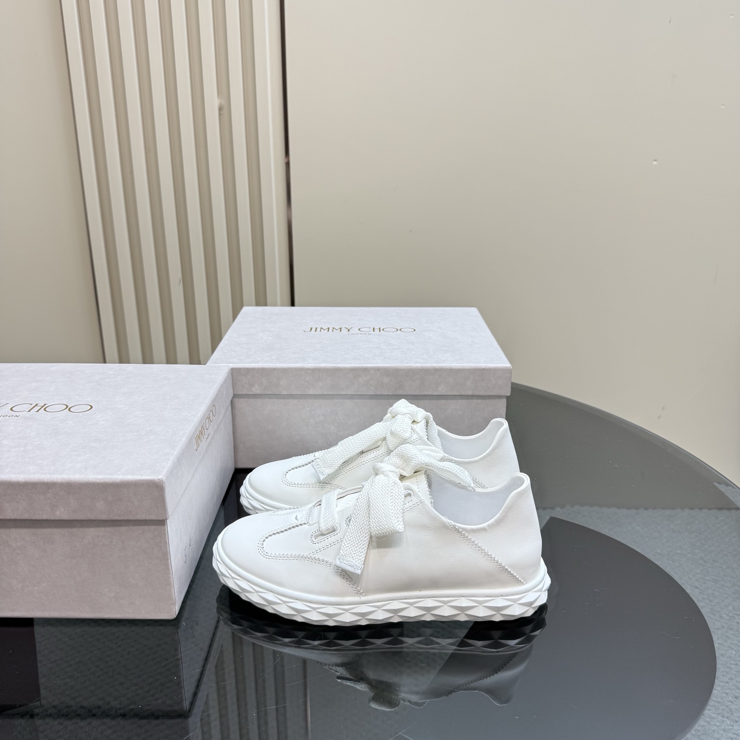 Jimmy Choo Diamond Sole Leather Sneakers - Fashionable and Comfortable 3 i1743838693237 1516 0 0