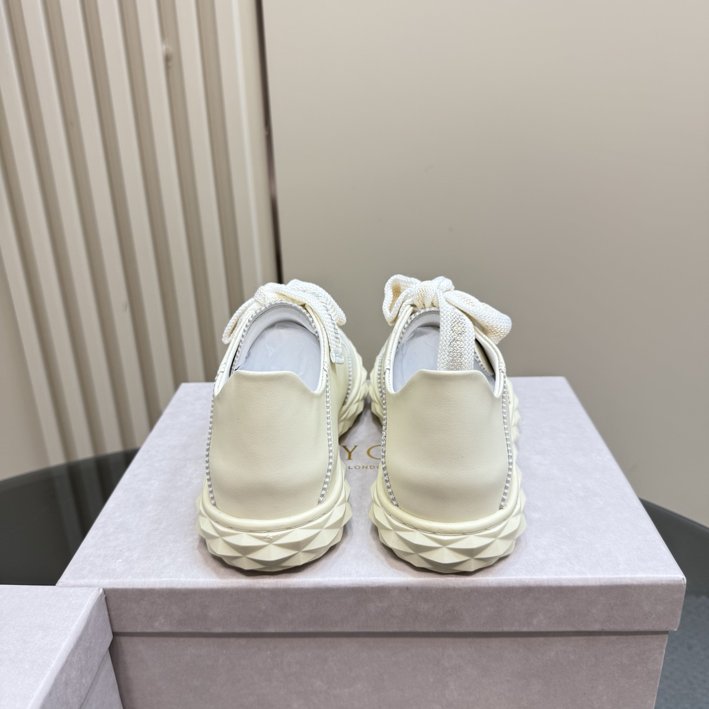 Jimmy Choo Diamond-Sole Leather Sneakers - Stylish Casual Footwear 7 i1743838803634 2463 0 4