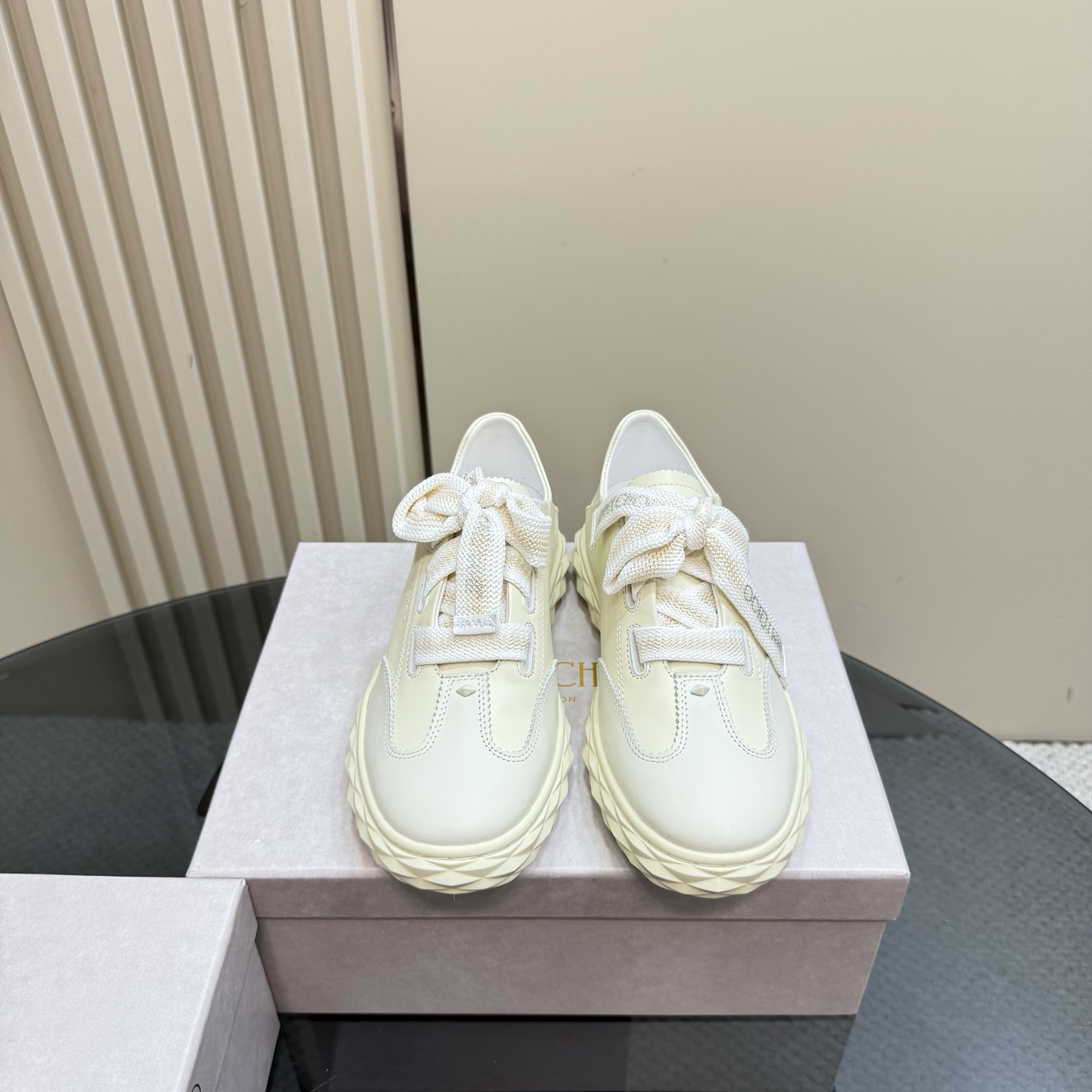 Jimmy Choo Diamond-Sole Leather Sneakers - Stylish Casual Footwear 4 i1743838804442 8092 0 1