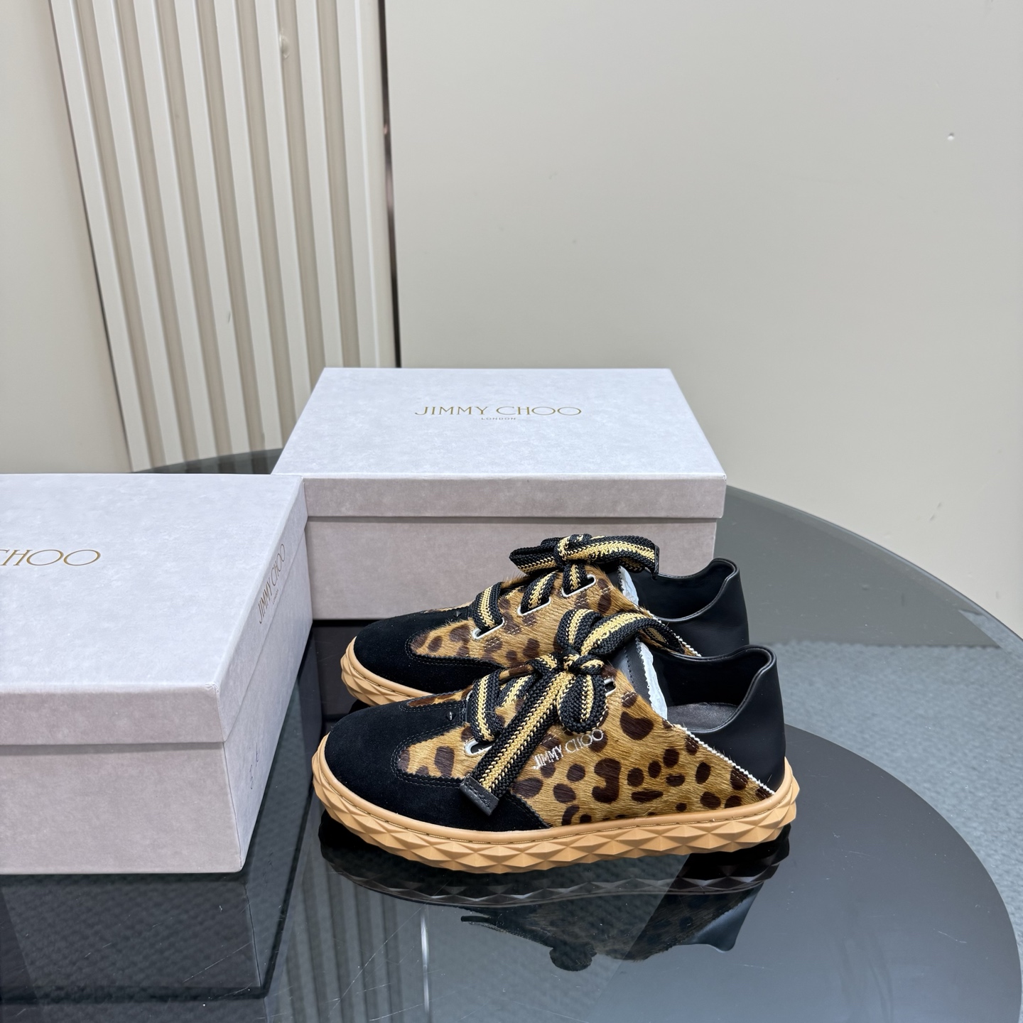 Jimmy Choo Women's Leopard Print Leather Casual Sneakers Designer Shoes 3 i1743838903000 6181 0 0