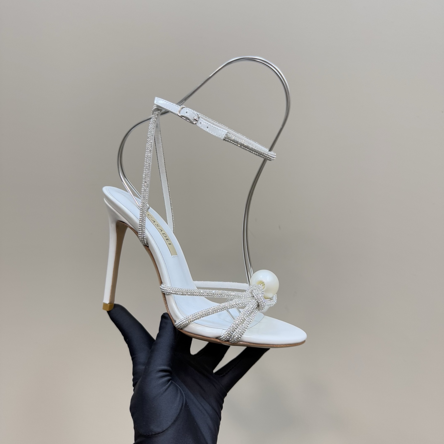 CASADEI/Cassanti 25WF Pearl Water Drills Sandals: High-Quality and Sexy Heels - 图片 7