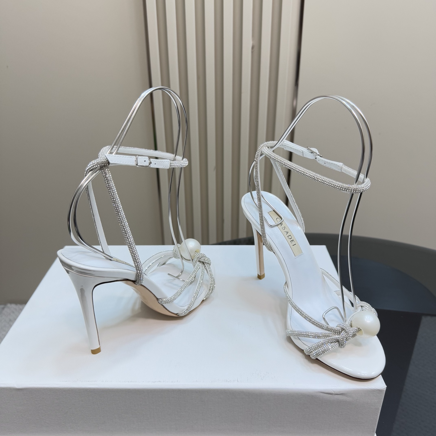 CASADEI/Cassanti 25WF Pearl Water Drills Sandals: High-Quality and Sexy Heels - 图片 6