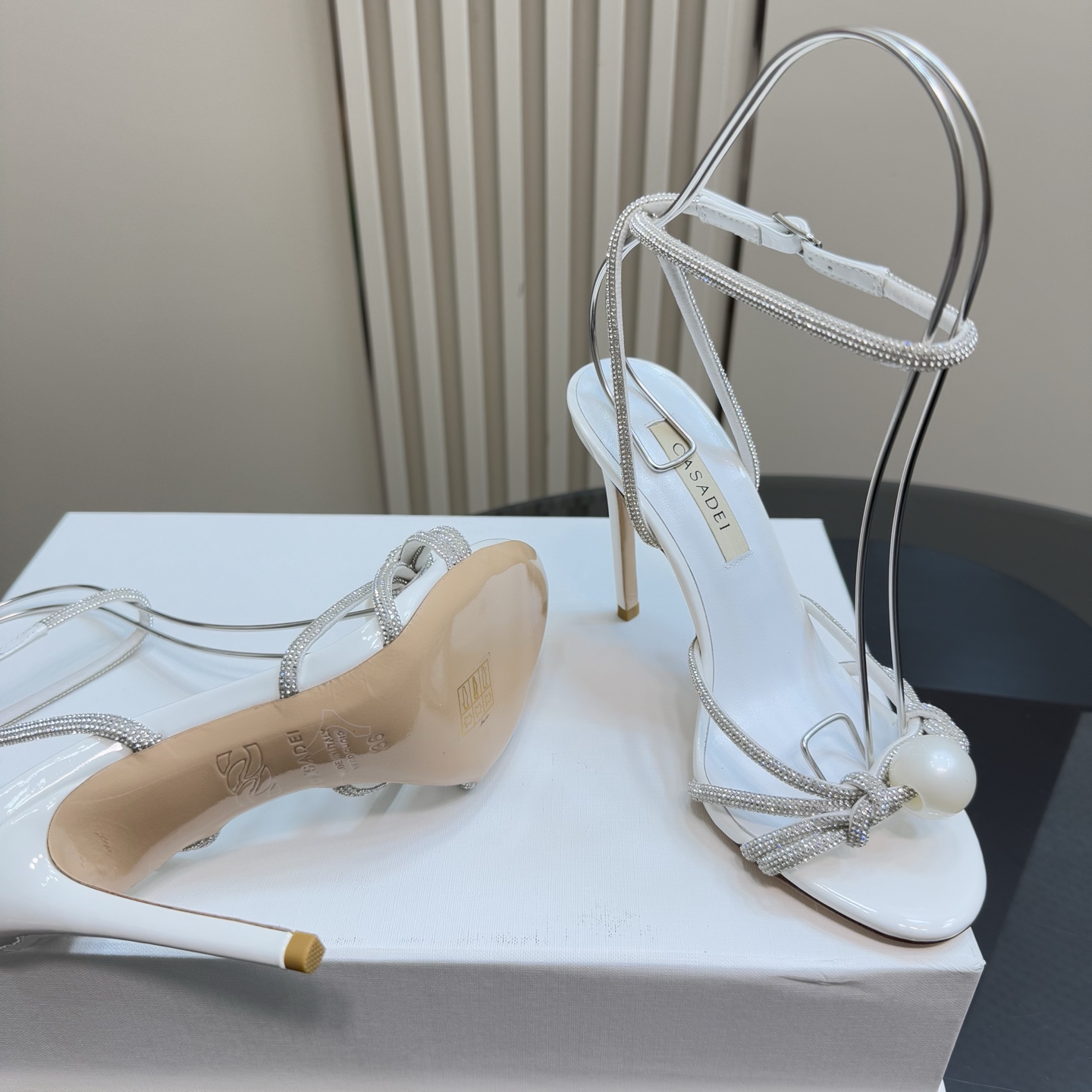 CASADEI/Cassanti 25WF Pearl Water Drills Sandals: High-Quality and Sexy Heels - 图片 5