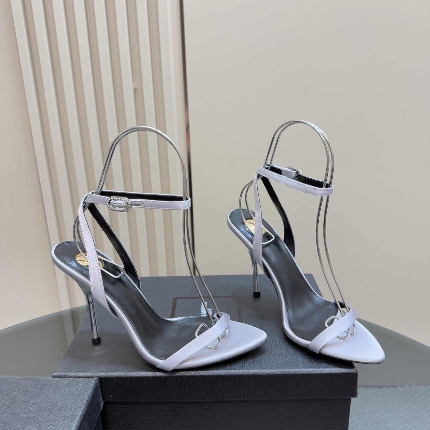 Saint Laurent Elegant Silk High Heel Sandals - Chic Summer Style -10.5cm Heel 6 i1744324856999 6797 0 3