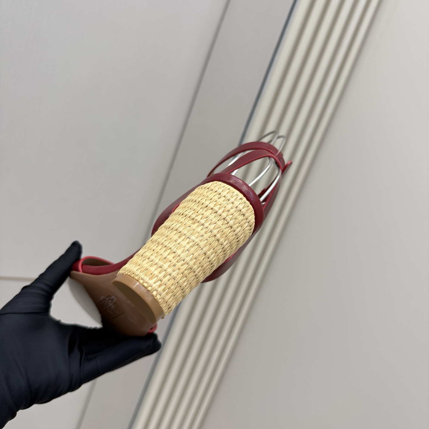 Aquazzura Woven Heel Sandals, Swarovski Buckle, Genuine Leather, 8.5cm Heel 10 i1745972283062 733 0 9