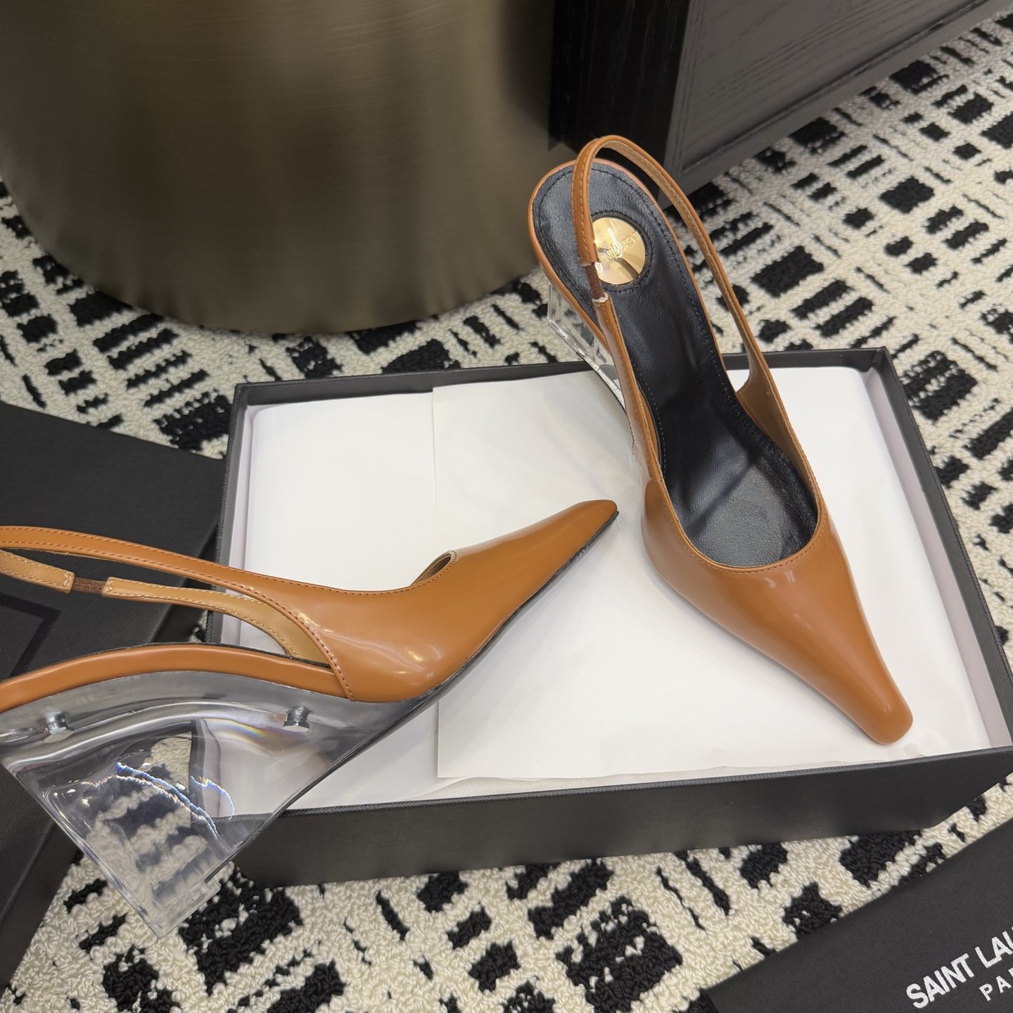 Saint Laurent Women's Slingback High Heel Sandals - Elegant & Chic 4 i1746201843228 1226 0 1