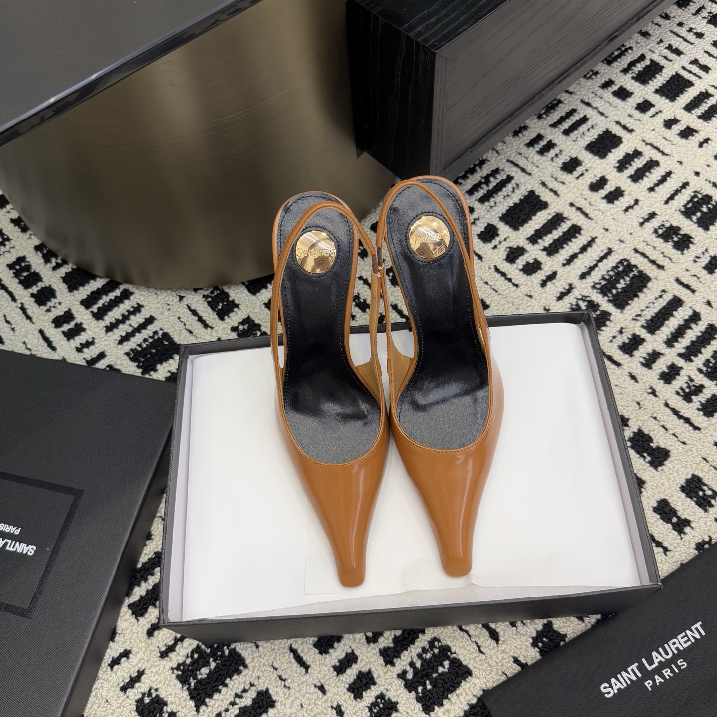Saint Laurent Women's Slingback High Heel Sandals - Elegant & Chic 3 i1746201844134 207 0 0
