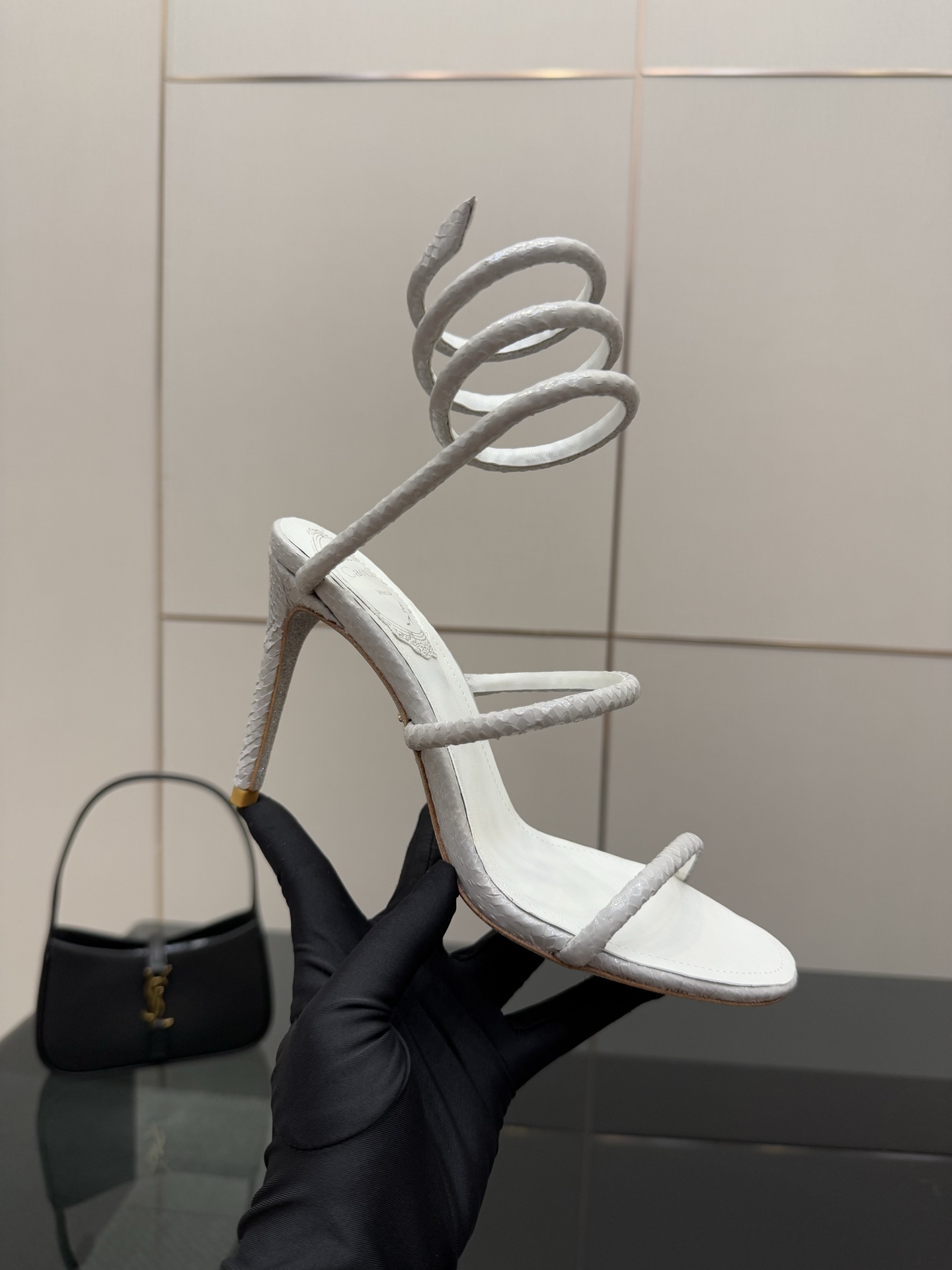 Rene Caovilla Women's Cleo Crystal-Embellished Leather Heeled Sandals 1 Rene Caovilla Women's Cleo Crystal-Embellished Leather Heeled Sandals