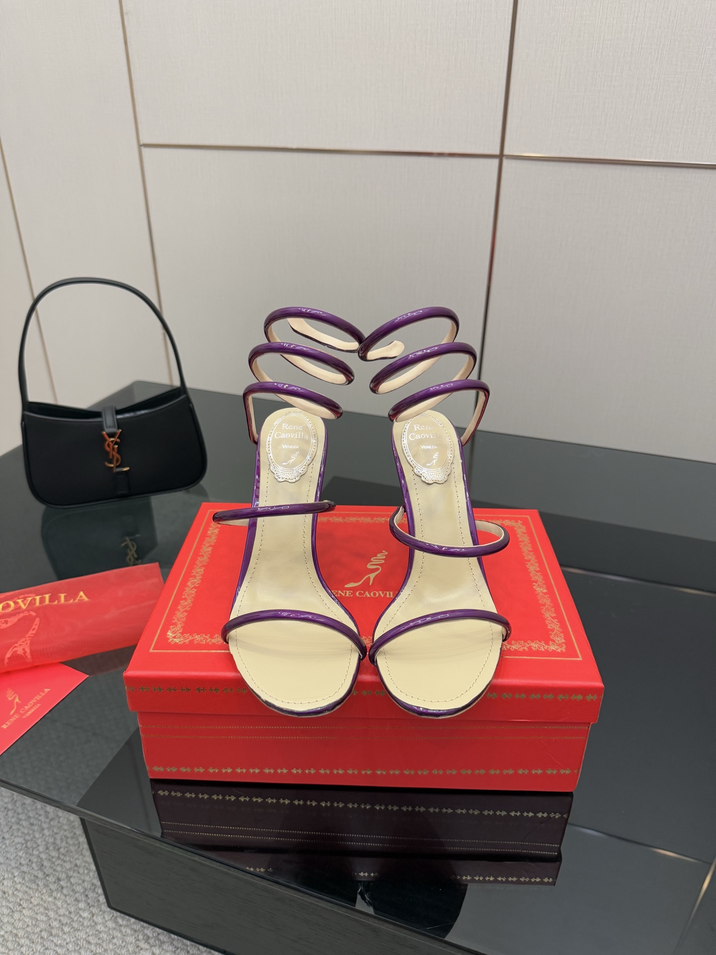 Rene Caovilla Cleo Sandal, Purple Spiral Heel, Women's Designer Shoes 3 i1746816199713 7919 0 0