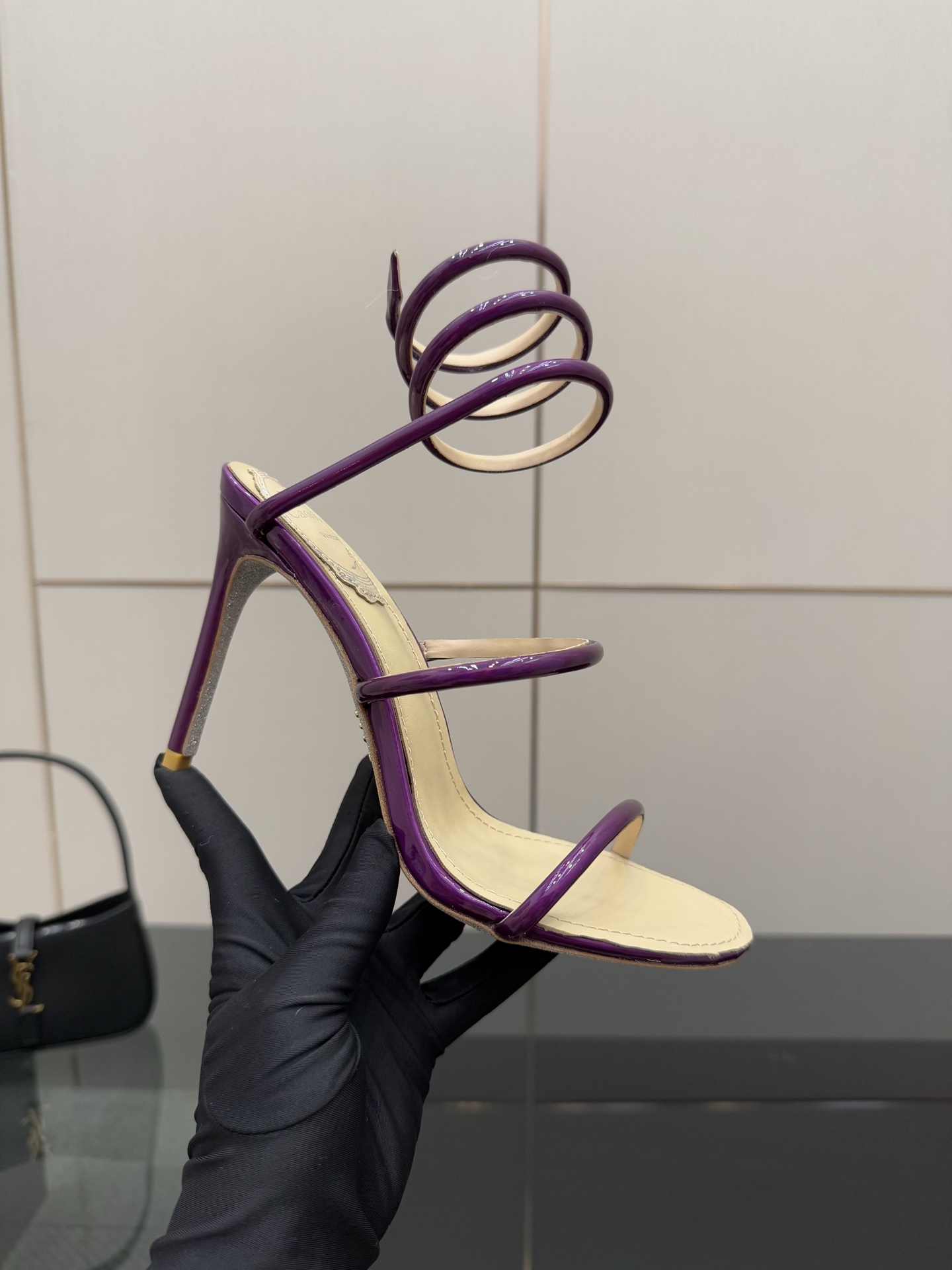 Rene Caovilla Cleo Sandal, Purple Spiral Heel, Women's Designer Shoes 2 i1746816203625 2650 0 6