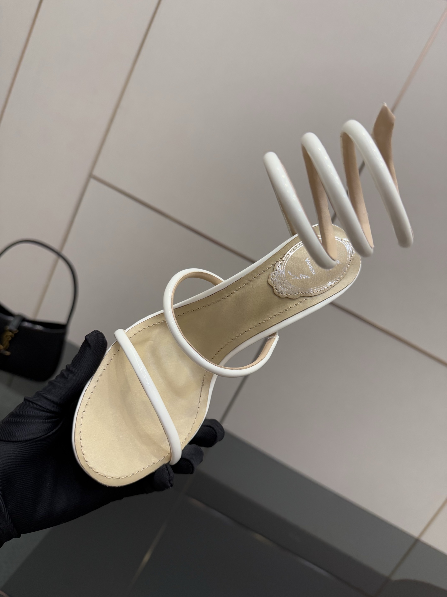 Rene Caovilla Cleo Sandal: Elegant White Snake Wrap High Heel Sandals 9 i1746816510793 9515 0 7
