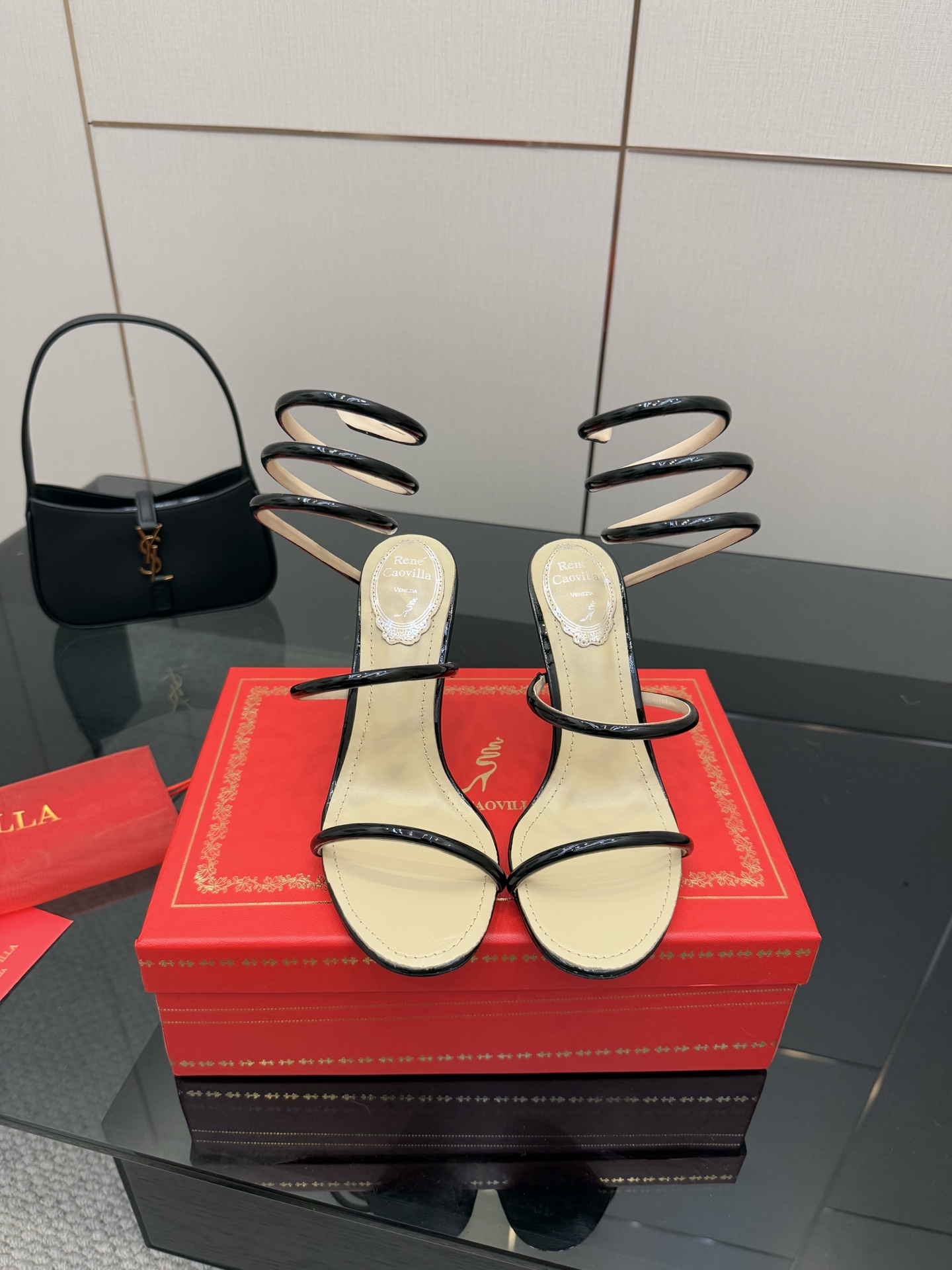 Rene Caovilla Cleo Sandal: Snake-Wrapped, High Heel and Glamorous 3 i1746816615060 3601 0 0