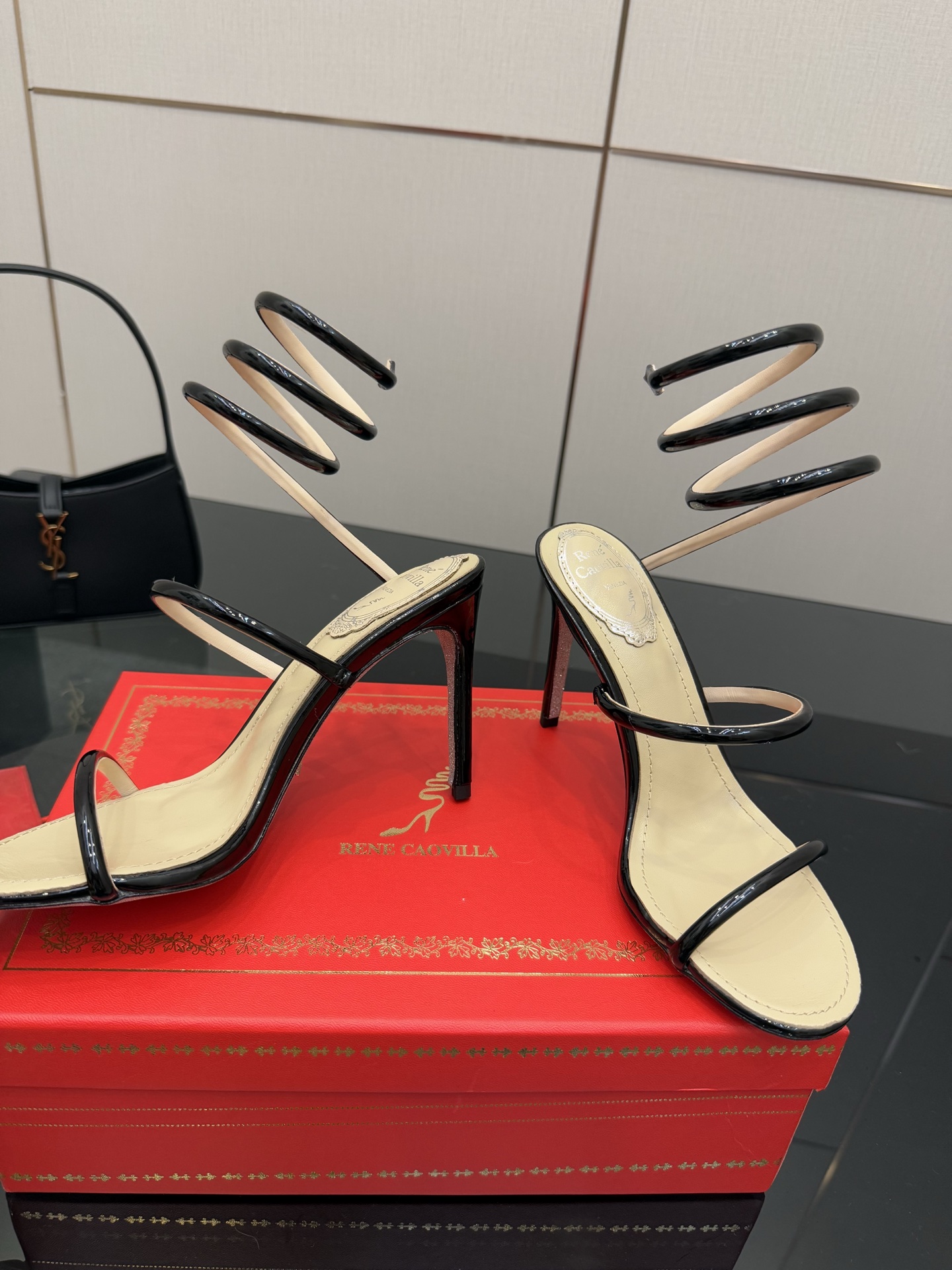 Rene Caovilla Cleo Sandal: Snake-Wrapped, High Heel and Glamorous 6 i1746816615210 5493 0 3