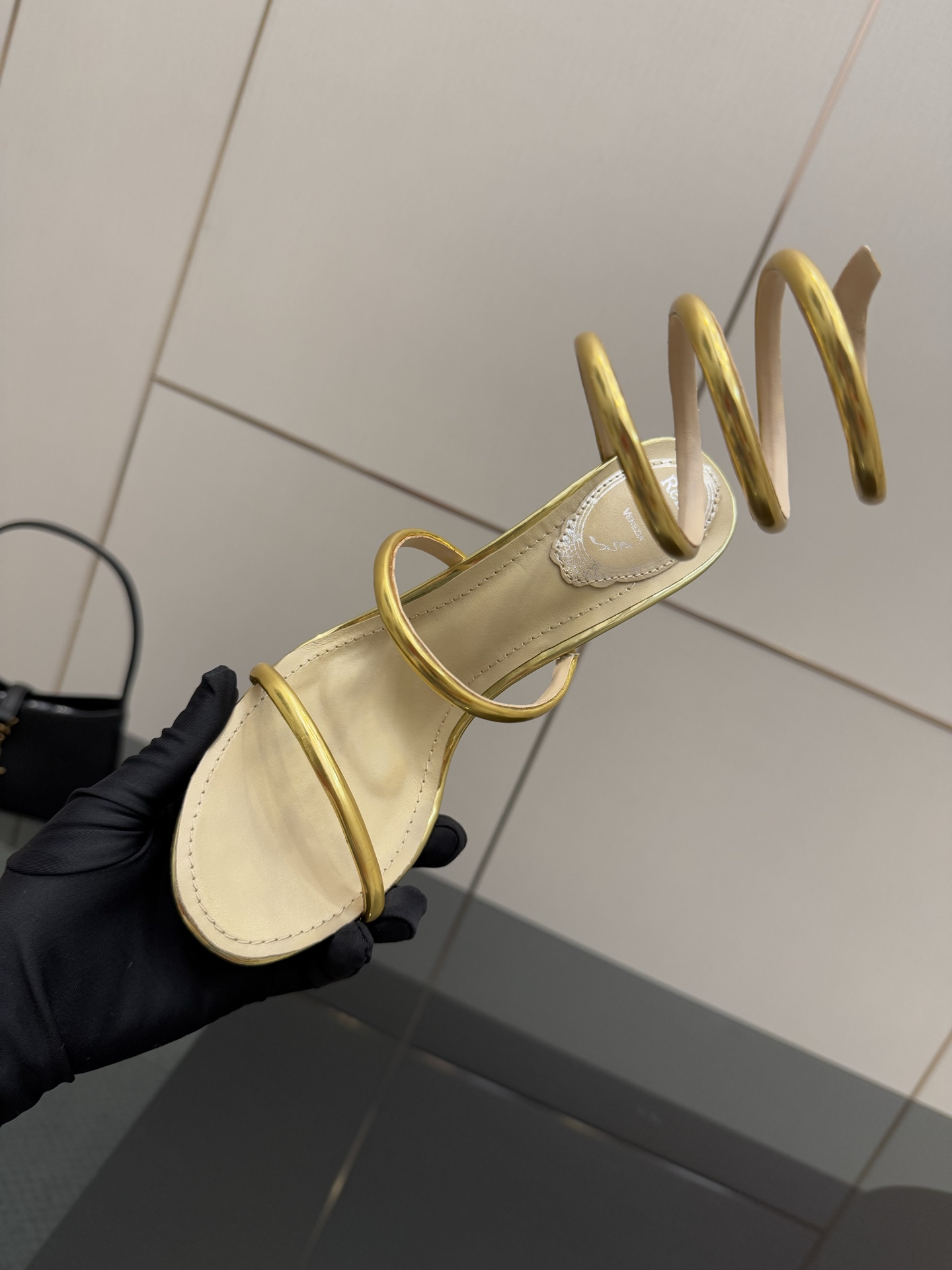Rene Caovilla Women's Cleo Metallic Gold Heeled Sandals 9 i1746816646950 1475 0 7