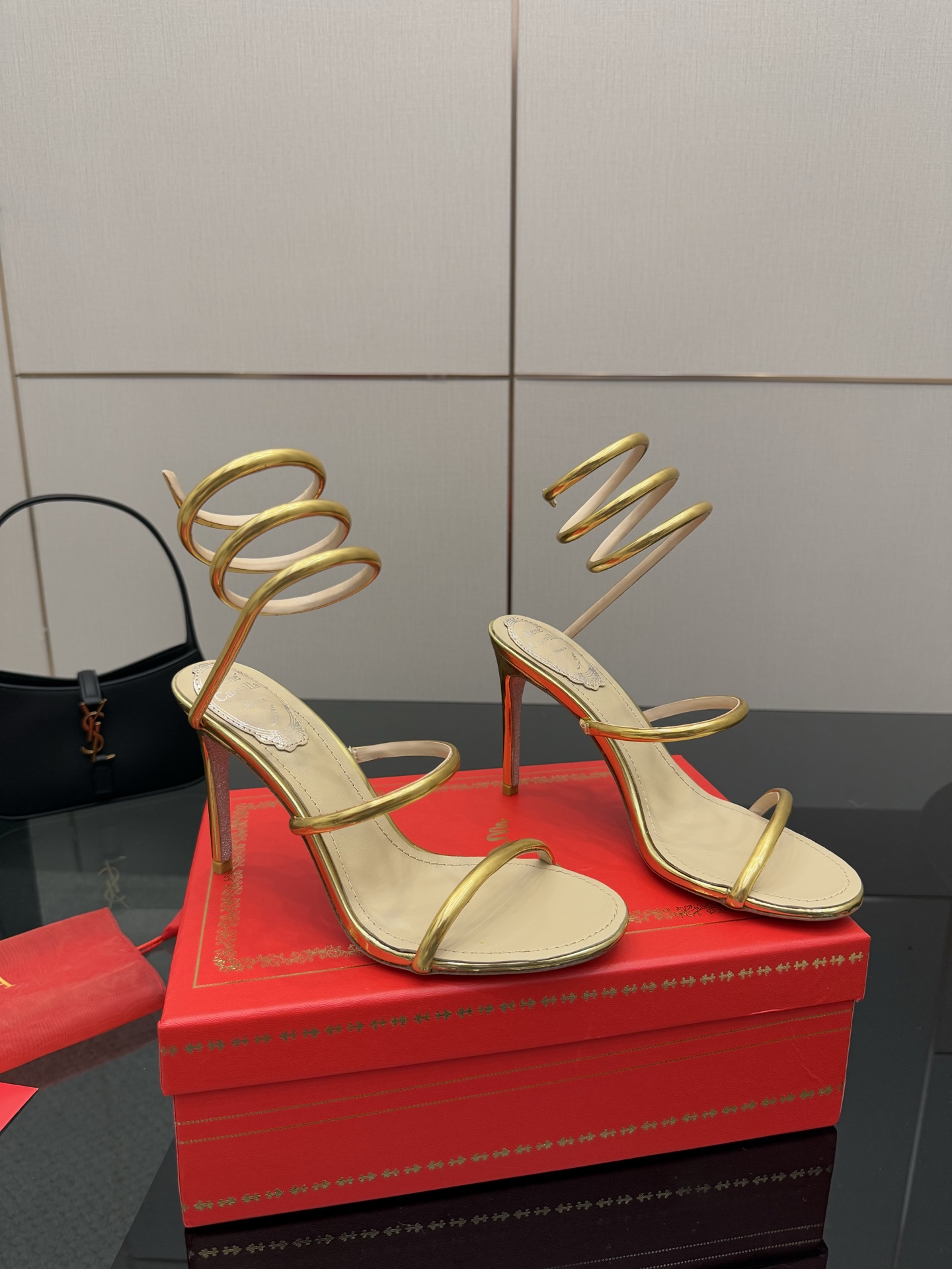 Rene Caovilla Women's Cleo Metallic Gold Heeled Sandals 4 i1746816651445 7826 0 1