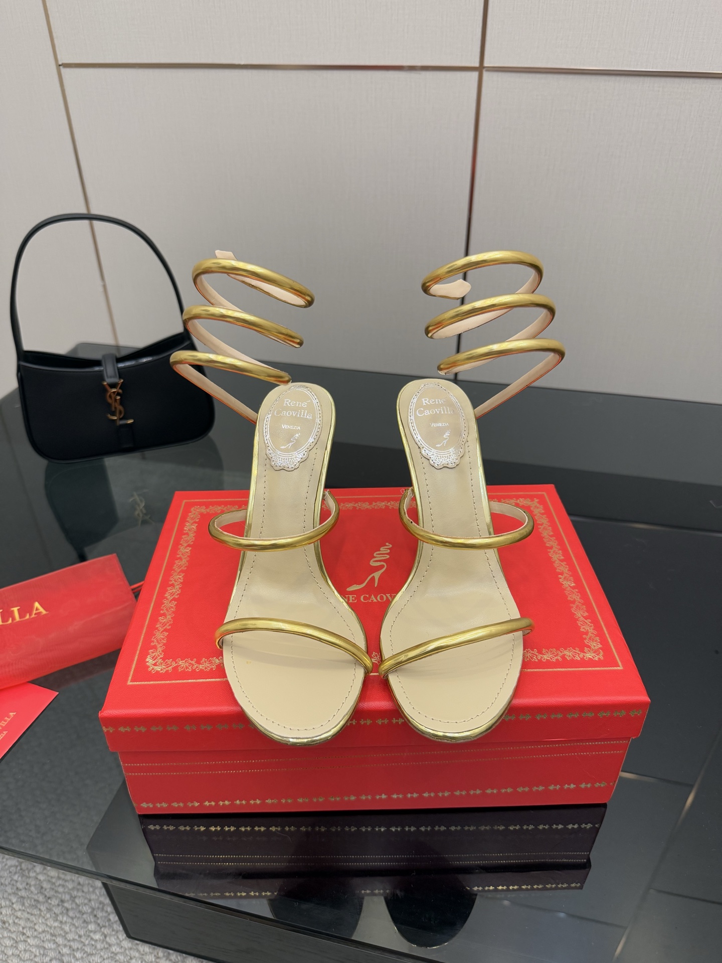 Rene Caovilla Women's Cleo Metallic Gold Heeled Sandals 3 i1746816651494 3954 0 0
