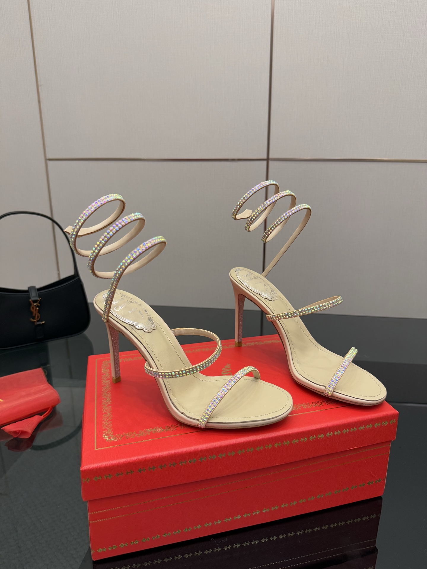 Rene Caovilla Women's Snake Crystal Embellished Heel Sandal 4 i1746817473481 2649 0 1