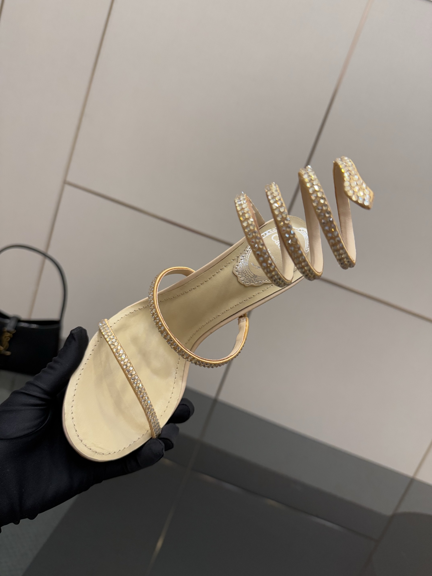 Rene Caovilla Crystal Embellished Snake Wrap Sandals, Luxury Heel 9 i1746817514885 4058 0 7