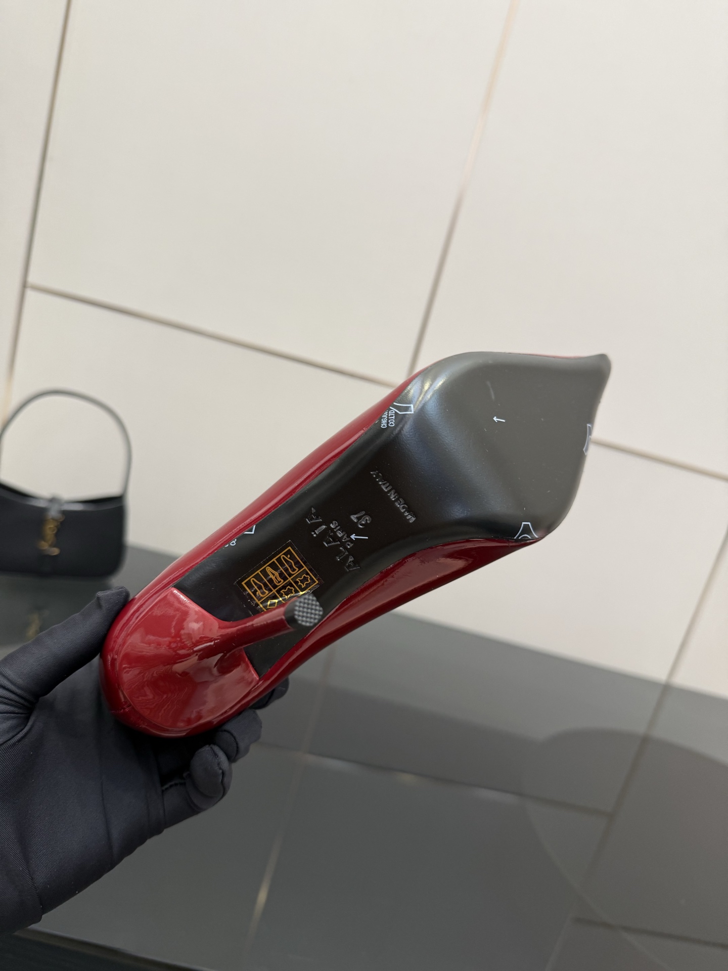 “Alaia 25ss High Heels: Top Quality, Transparent Design, Princess Feel – Silk/Paint, Sheep Skin, 9cm High” - 图片 8