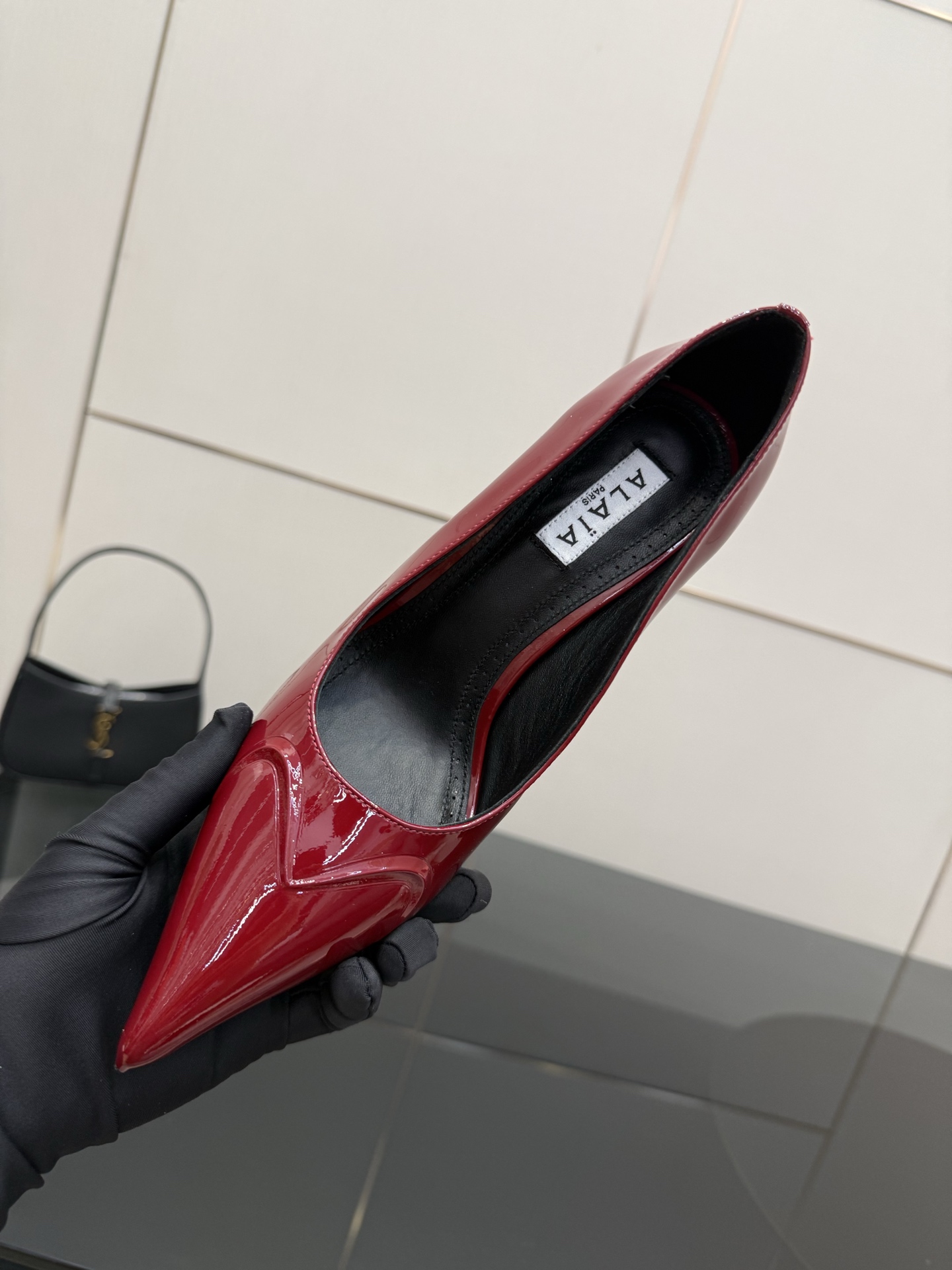 “Alaia 25ss High Heels: Top Quality, Transparent Design, Princess Feel – Silk/Paint, Sheep Skin, 9cm High” - 图片 7