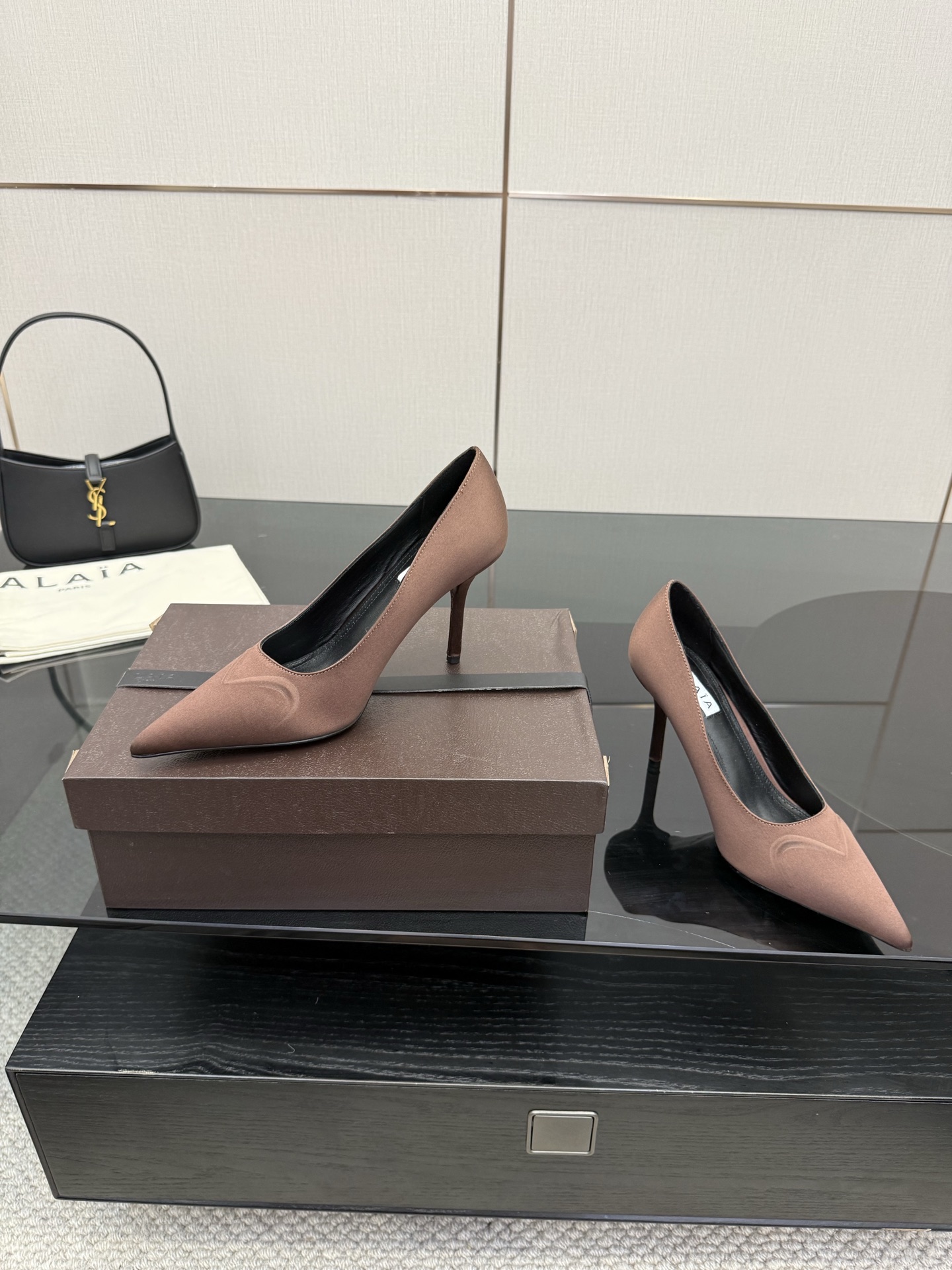 Alai 25ss Transparent High Heels: Quality Design for Women, Silk/Paint Materials, 9cm High - 图片 5