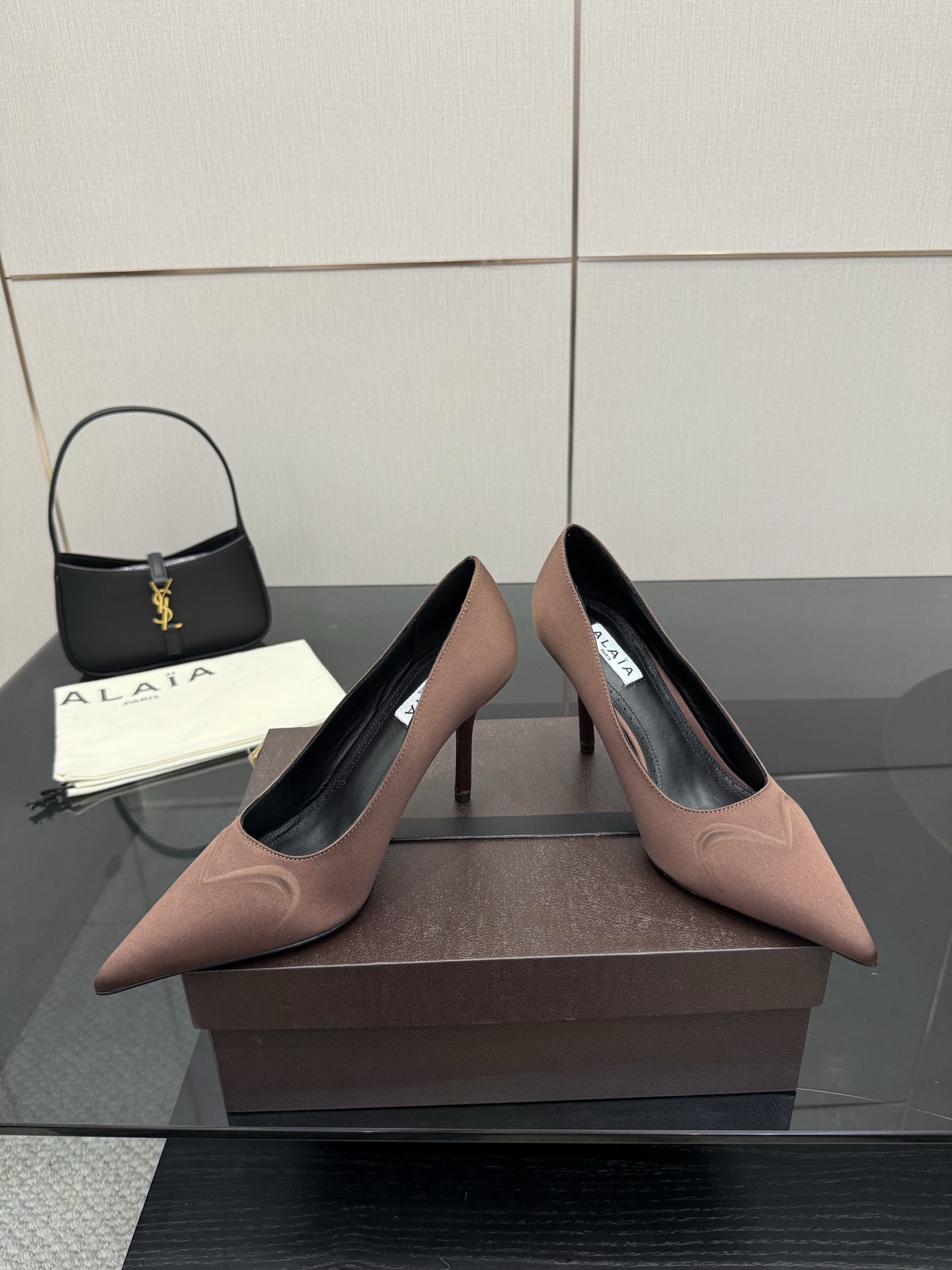Alai 25ss Transparent High Heels: Quality Design for Women, Silk/Paint Materials, 9cm High - 图片 2