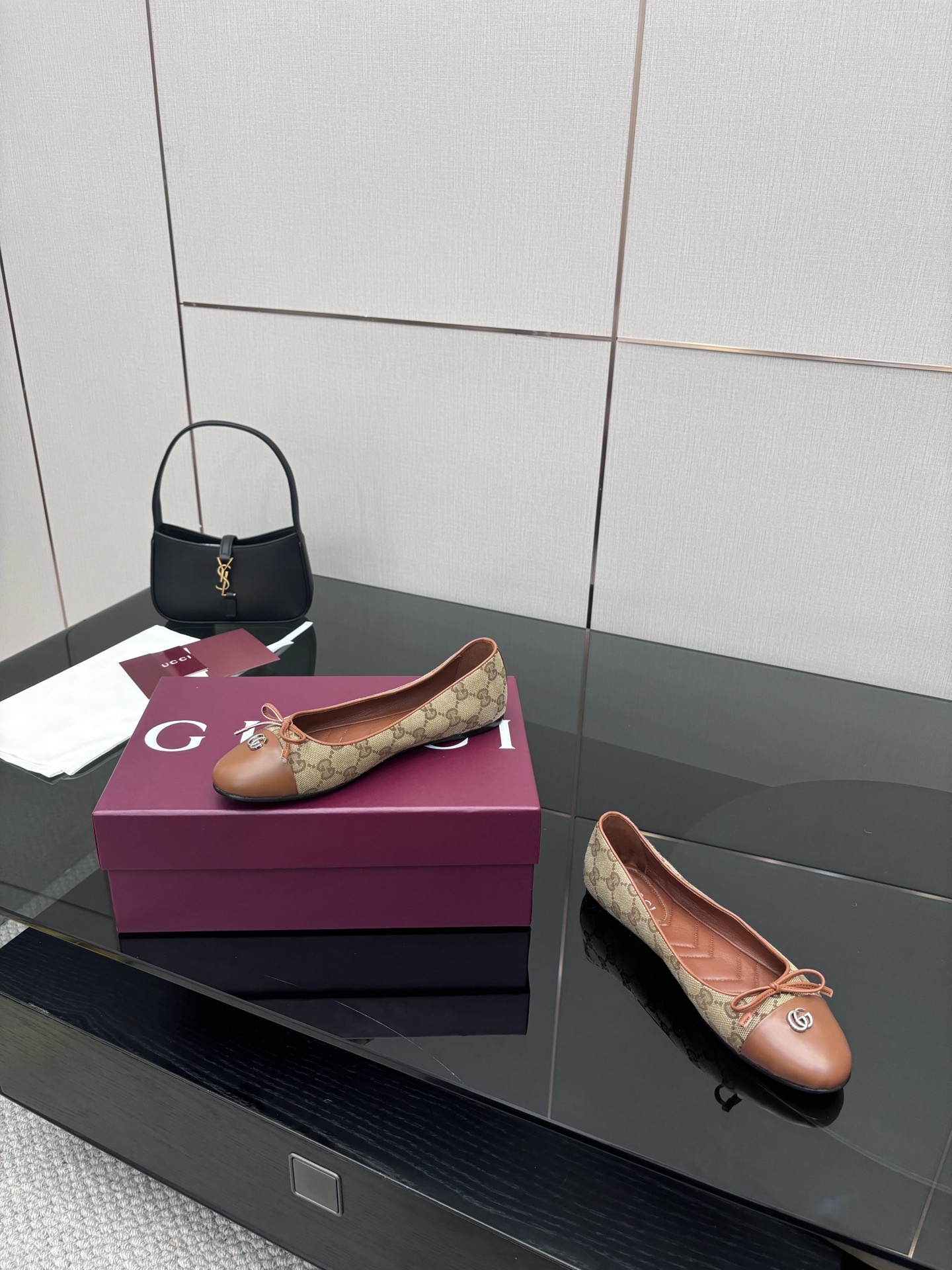 “GUCCI 25-Stamped Ballet Shoes: Popular Custom Cow Skin and Paint Skin Footwear for Ballerinas” - 图片 7