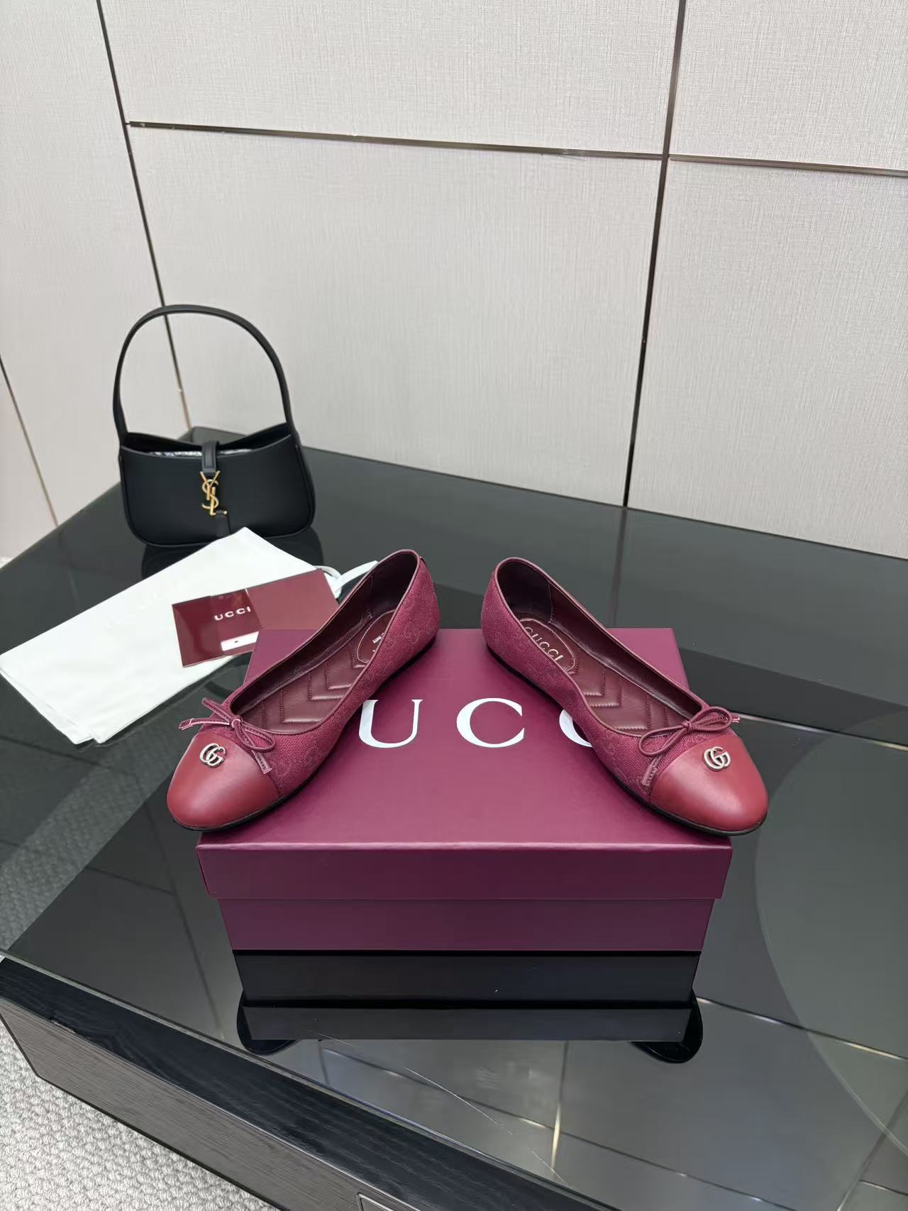 “GUCCI 25-Stamped Ballet Shoes: Custom Design, Premium Materials, Popular Ballerina Style” - 图片 2