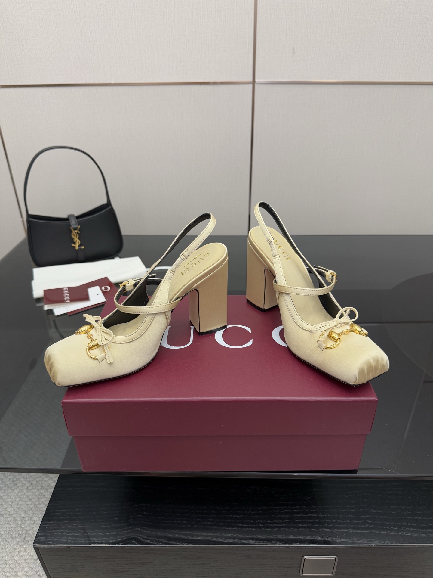 Gucci Women's Horsebit-Detailed Slingback Ballet Pumps High Heel Sandals 5 i1760388721417 4083 0 3