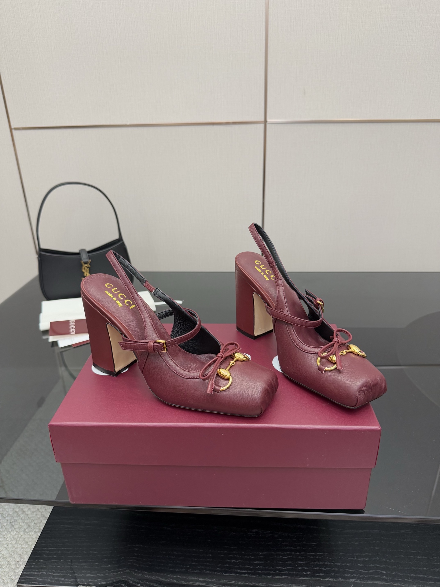 Gucci Horsebit Heeled Ballet Pumps - Iconic Design, Premium Leather