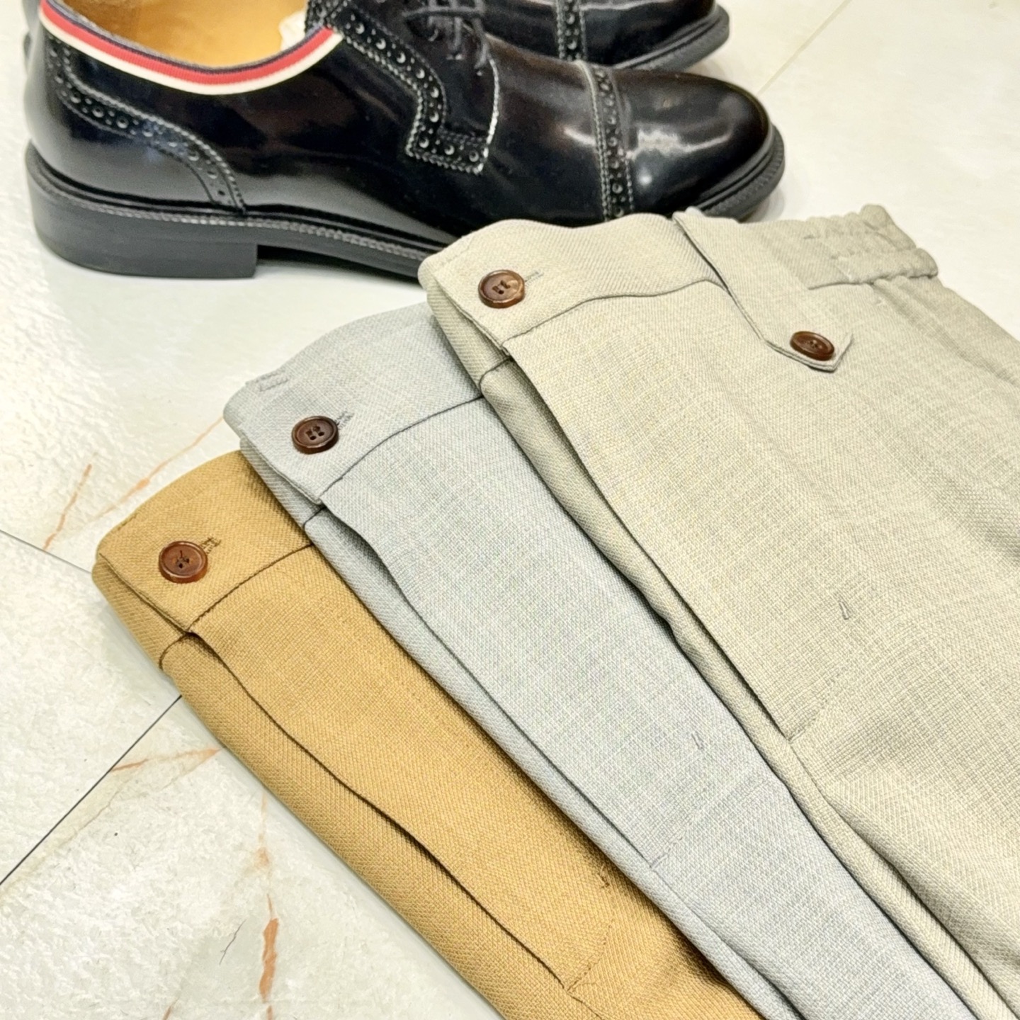 lP🆕家甄选JPN进口面料！含醋酸桑蚕丝纤维匠心打造独特腰头设计微阔舒适透气版型休闲长裤男士lP🆕家醋酸