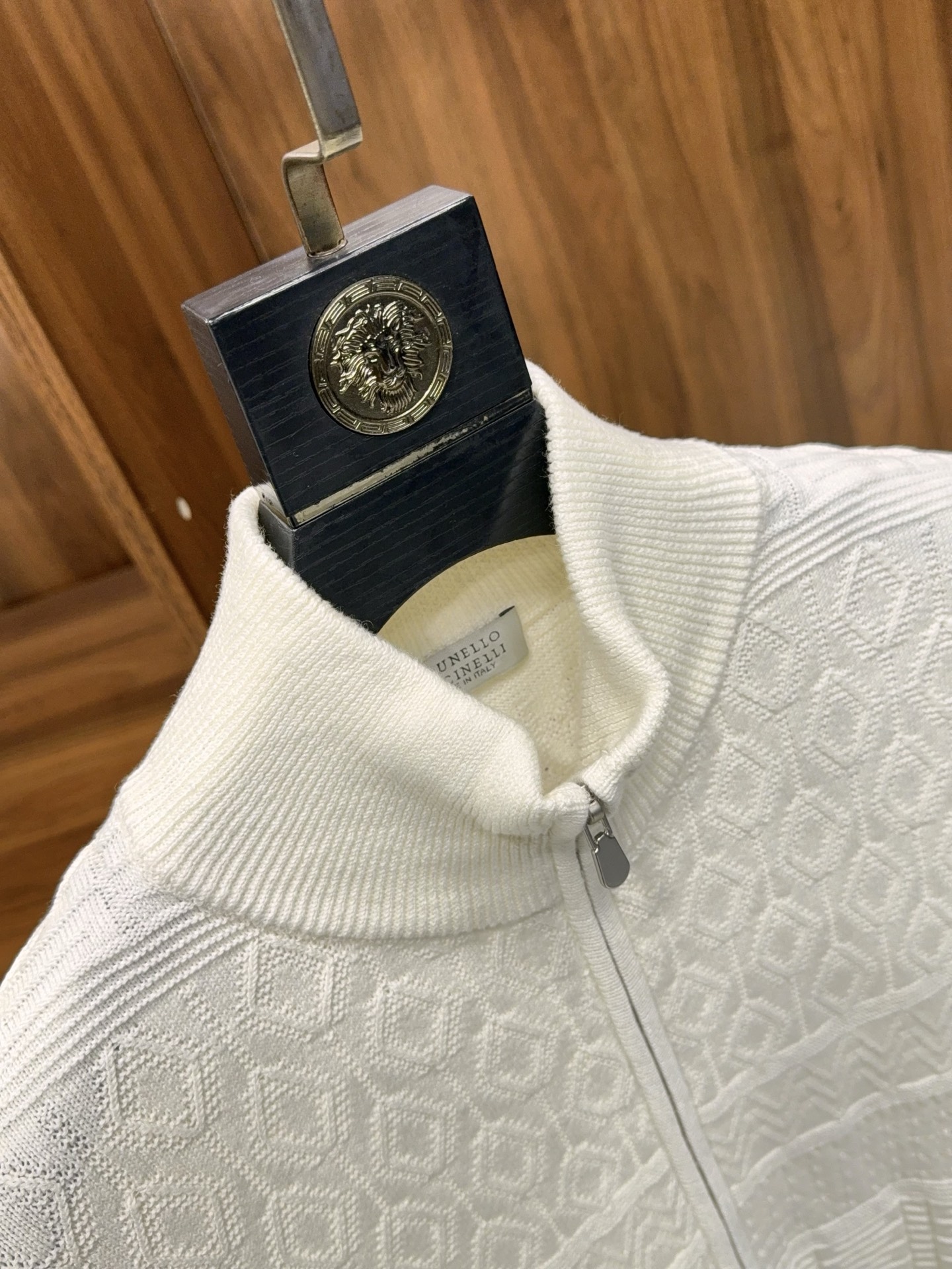 【BC家官网同步更新！特织纺纱棉麻纱线立体提花双拉链款针织外套】男士BC家官网同步款 | 特织棉麻提花双