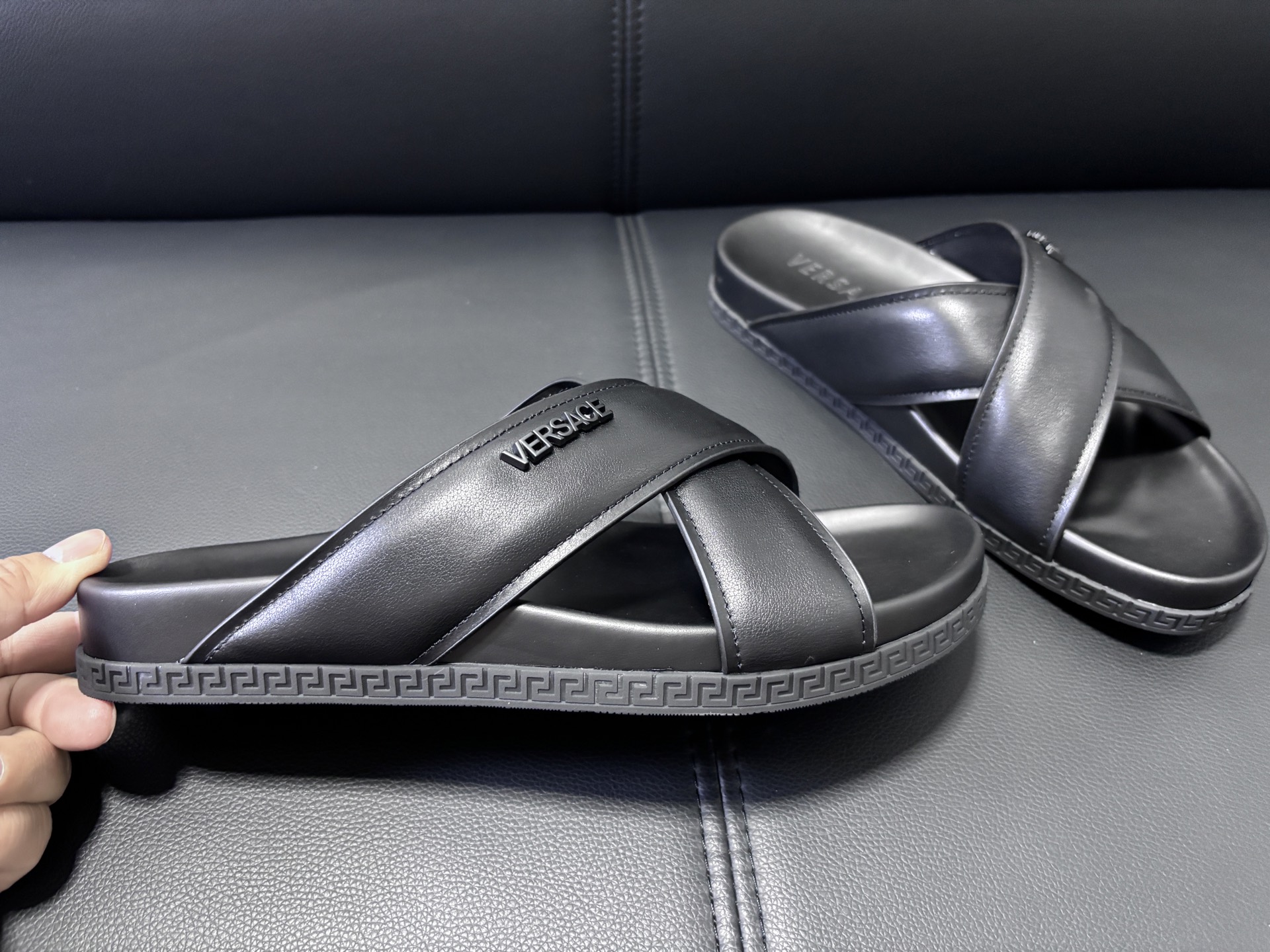 Versace Style Leather Men's Shoes style reference detail image 2 from source 781475