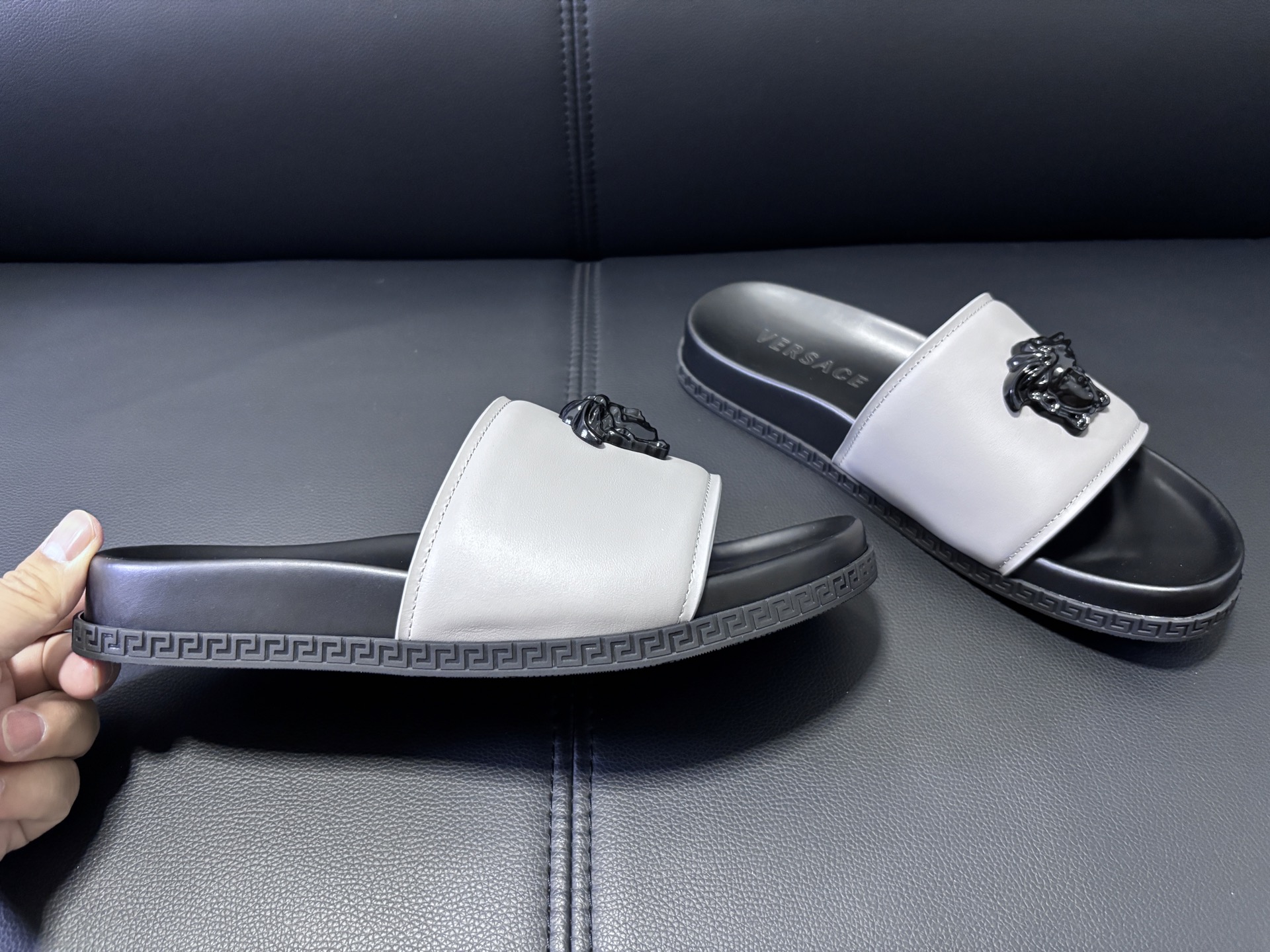 Versace Style Leather Men's Shoes style reference detail image 2 from source 781476